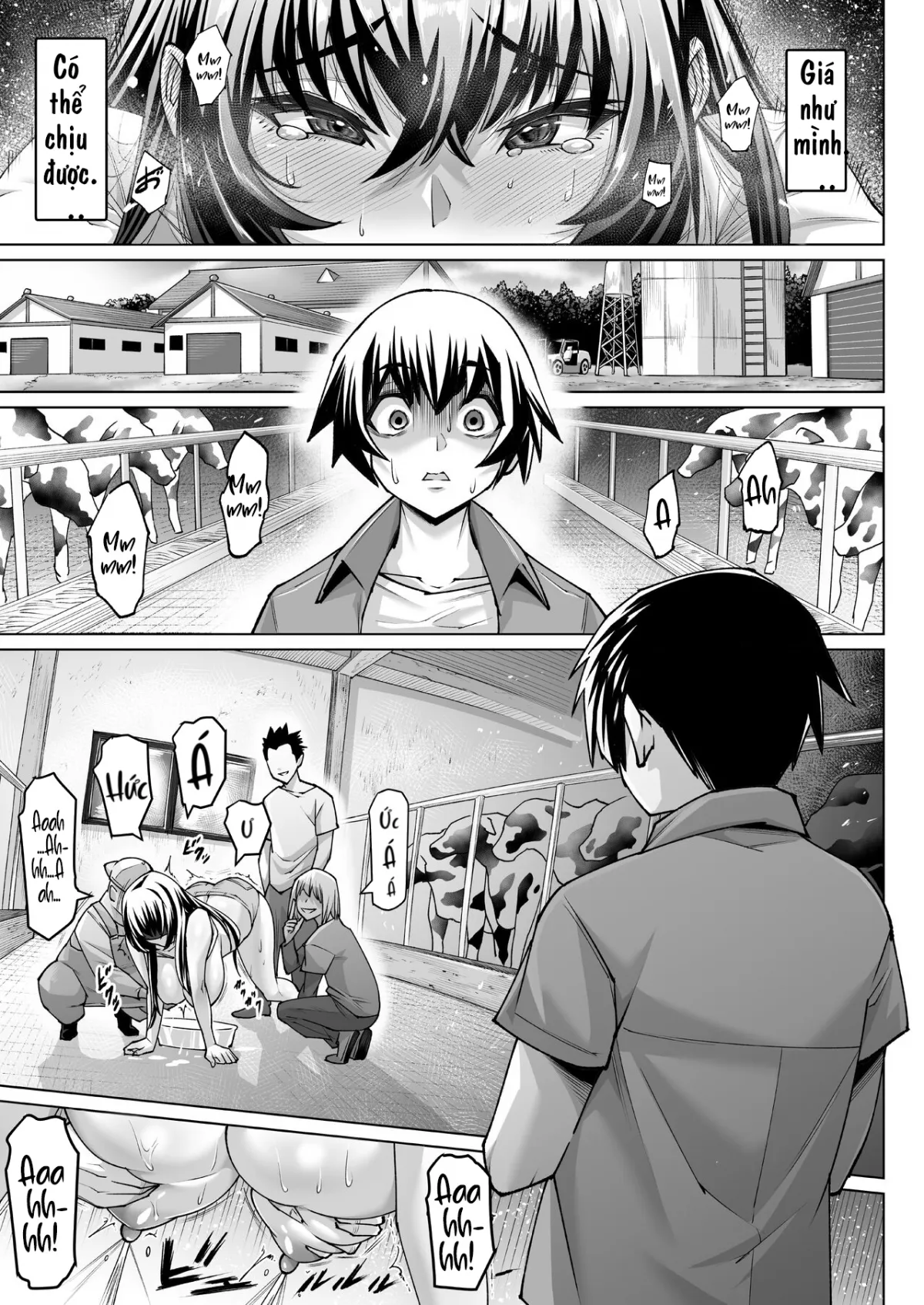 HentaiVN.net - Ảnh 24 - Mesu Ushi Mama Netorare Bokujou Ushinoo ma na 34 sai - Kachiku Toshite Haramase Ninshin Shiikusareta Haha - 1 [爆乳牝牛ママ寝取られ牧場 牛尾まな34歳〜家畜として孕ませ妊娠飼育された母〜 1] - Chap 1
