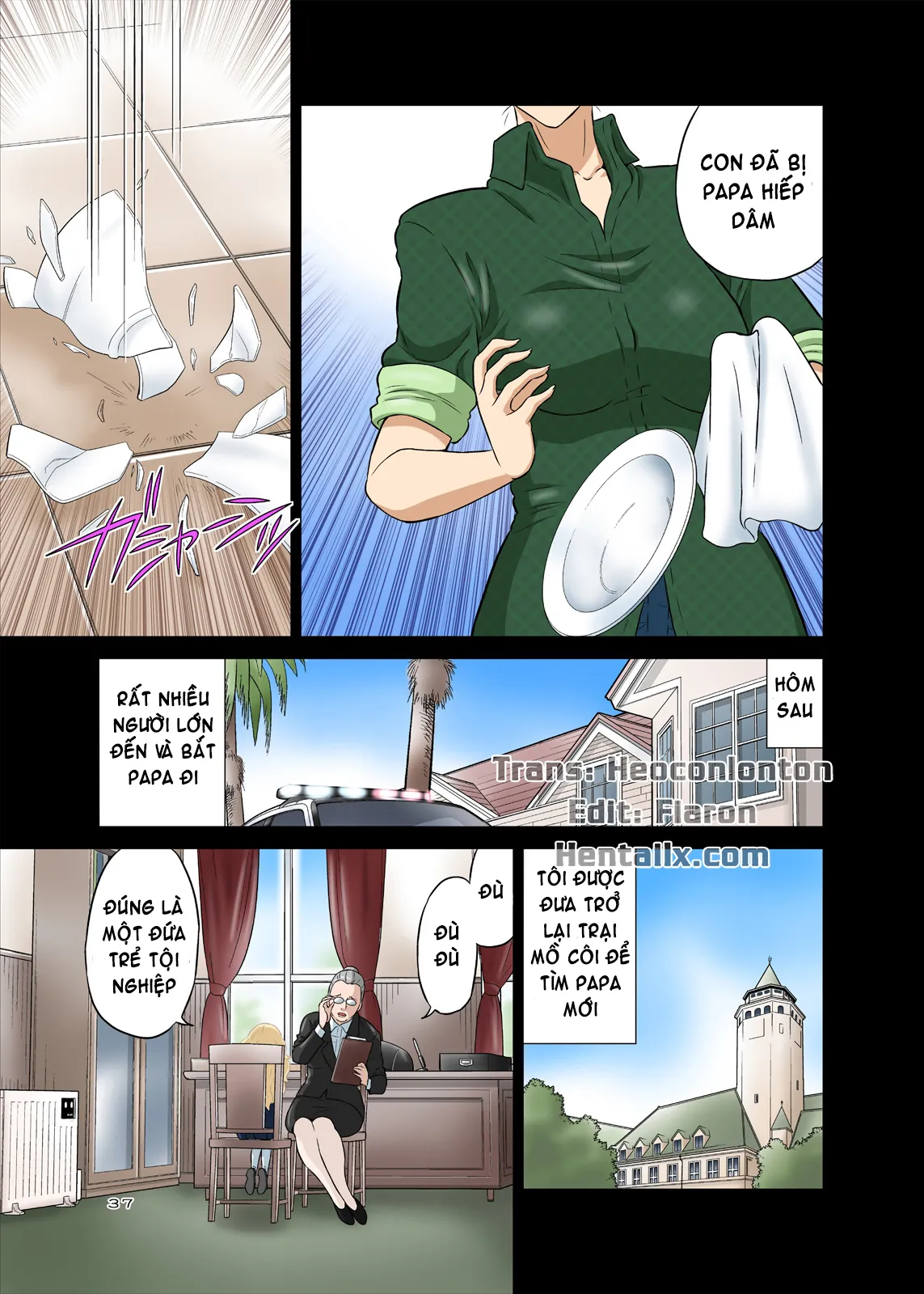 HentaiVN.net - Ảnh 37 - Papa To Sex Sonna No Atarimae! - Oneshot [Full Color]