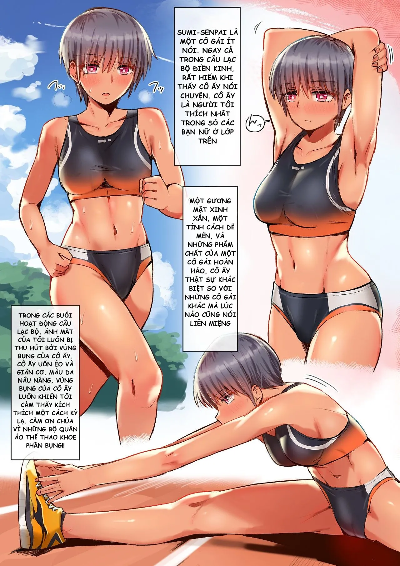 HentaiVN.net - Ảnh 3 - Sumi Senpai wa Pakorarete mo Hyoujou o Kaenai - Oneshot