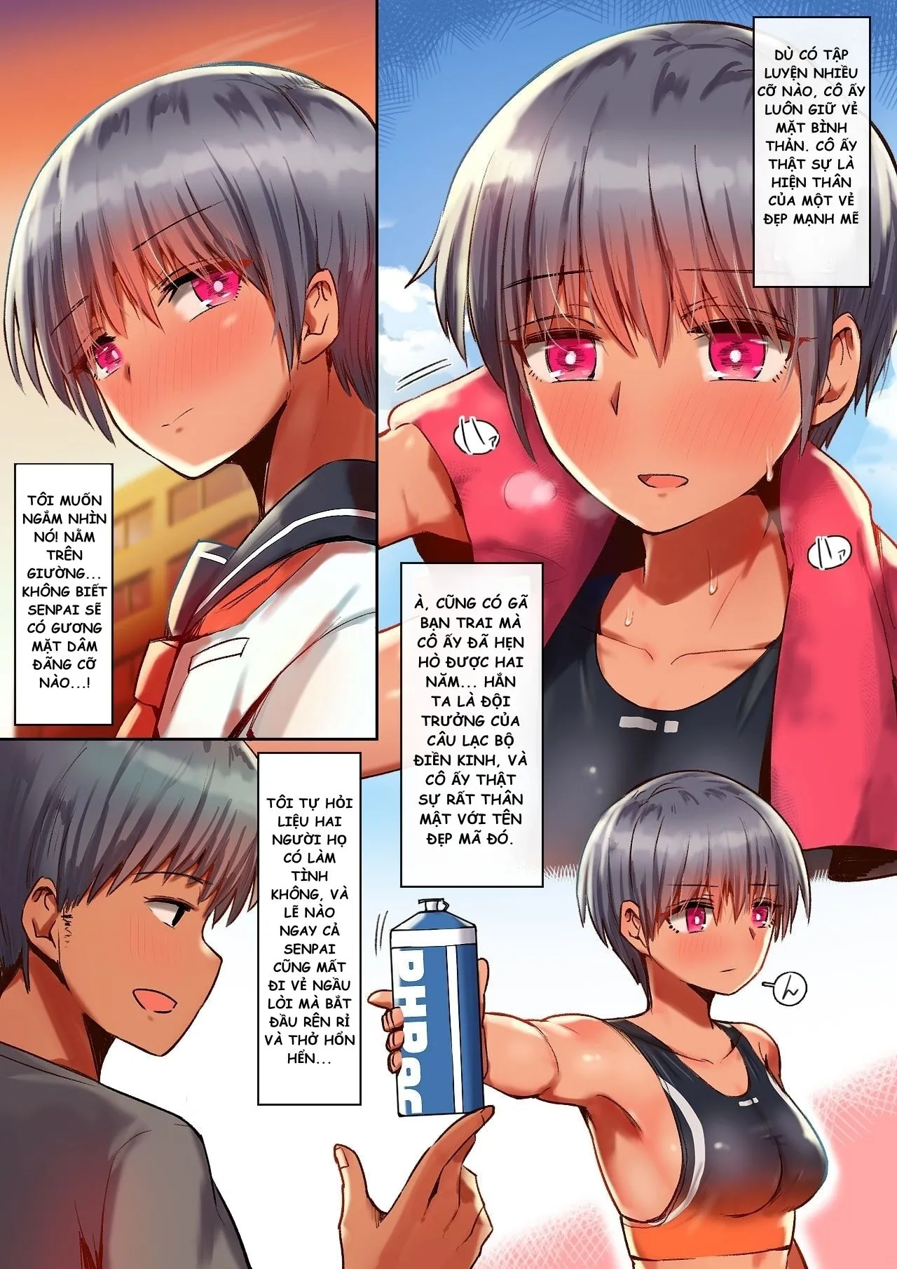 HentaiVN.net - Ảnh 4 - Sumi Senpai wa Pakorarete mo Hyoujou o Kaenai - Oneshot
