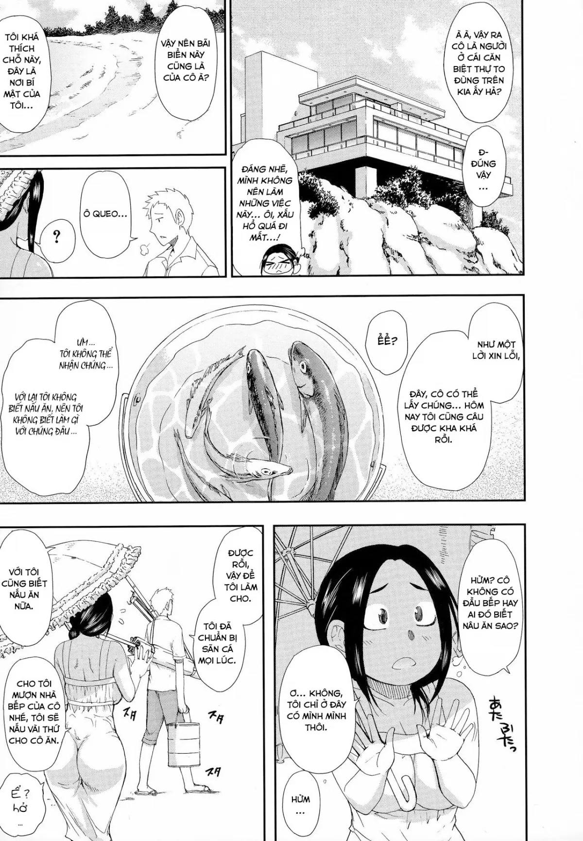 HentaiVN.net - Ảnh 10 - Biệt Thự Của 1 Con Bitch [別荘ビ一チ; Besso Beach] - Oneshot