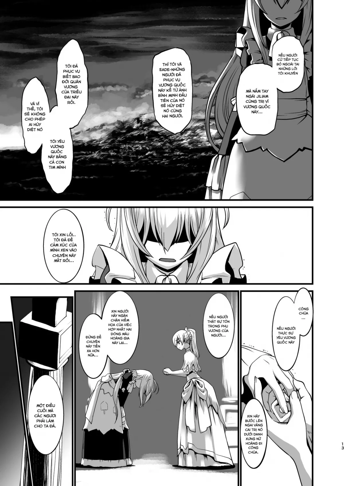 HentaiVN.net - Ảnh 13 - Kishi Danchou Kanrakusu [The Commander's Submission] - Chap 4-End