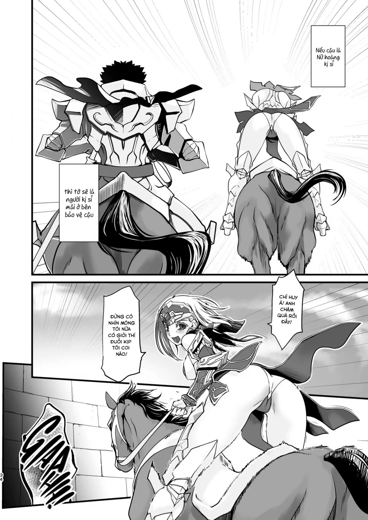 HentaiVN.net - Ảnh 34 - Kishi Danchou Kanrakusu [The Commander's Submission] - Chap 4-End