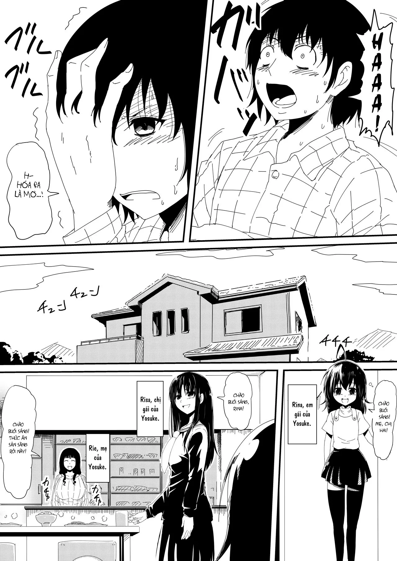 HentaiVN.net - Ảnh 5 - Thiếu niên và con cặc thần thánh mê hoặc chị em [Kami no Chinko o Motsu Shounen ~Chinko ni Yuki Kuruu Haha to Shimai~] - Chap 1