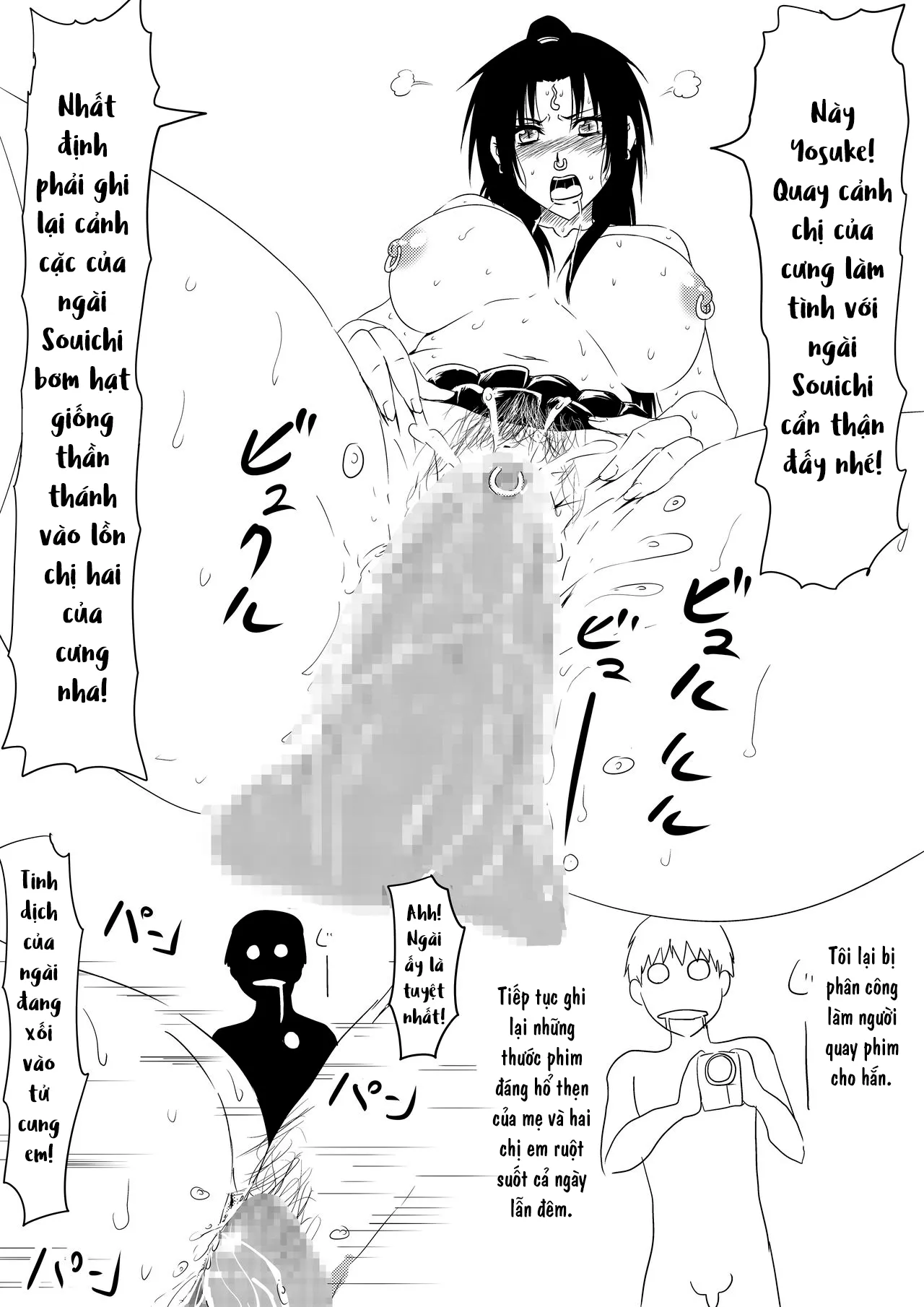 HentaiVN.net - Ảnh 41 - Thiếu niên và con cặc thần thánh mê hoặc chị em [Kami no Chinko o Motsu Shounen ~Chinko ni Yuki Kuruu Haha to Shimai~] - Chap 3 - hết phần 2