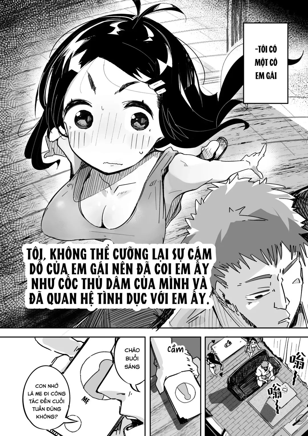 HentaiVN.net - Ảnh 4 - Không thể cưỡng lại sự cám dỗ của em gái - Oneshot
