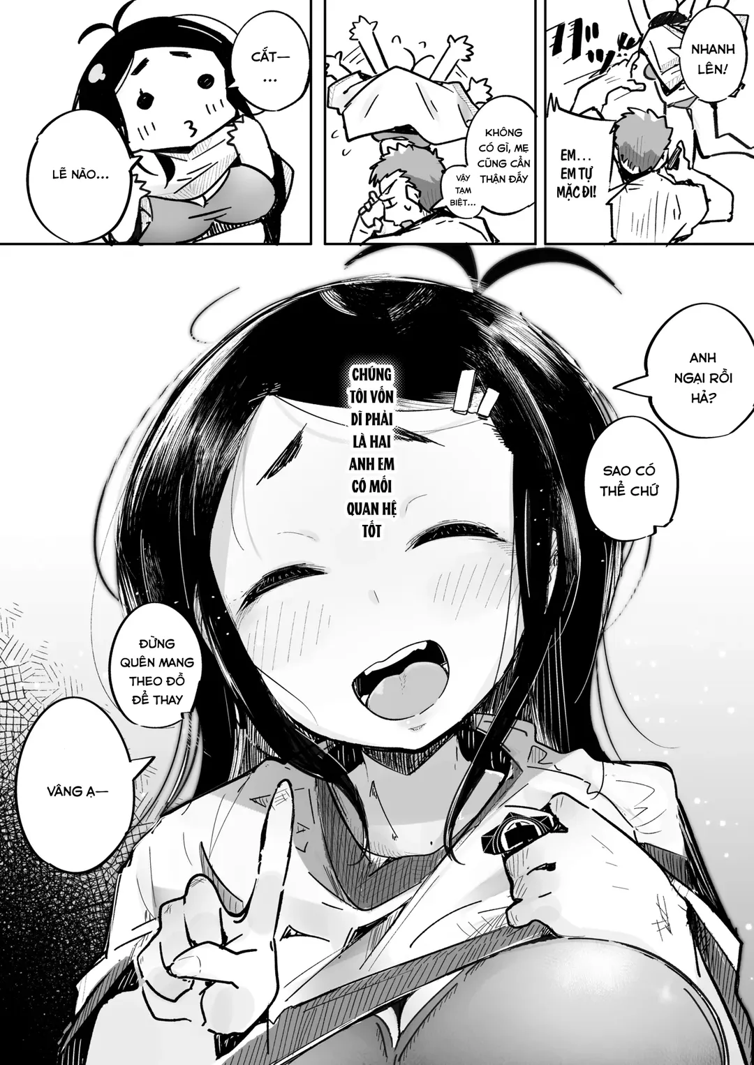 HentaiVN.net - Ảnh 8 - Không thể cưỡng lại sự cám dỗ của em gái - Oneshot