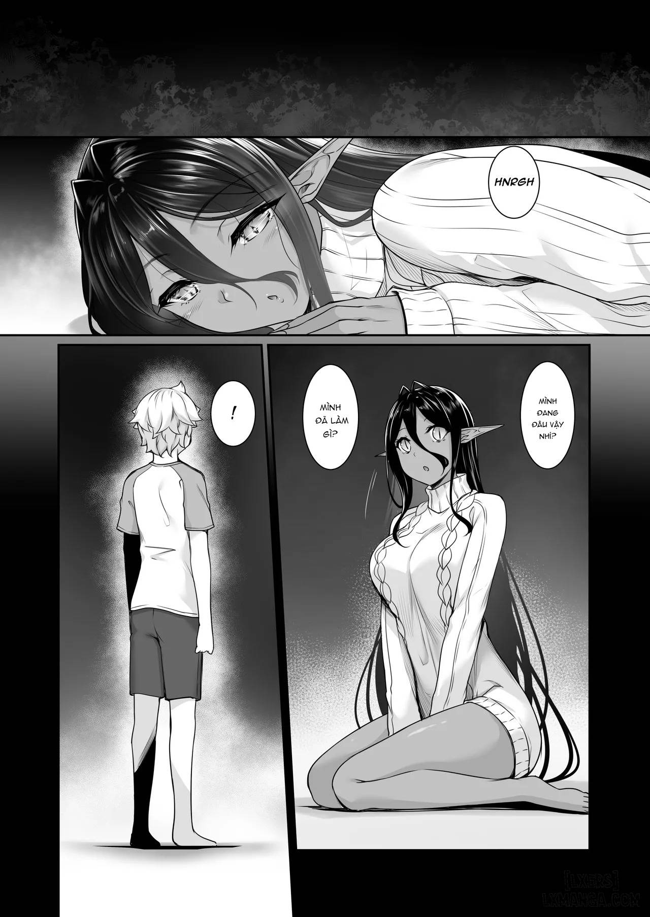 HentaiVN.net - Ảnh 3 - Nàng yêu tinh bóng tối si tình truy đuổi tôi từ thế giới khác 5 - Oneshot