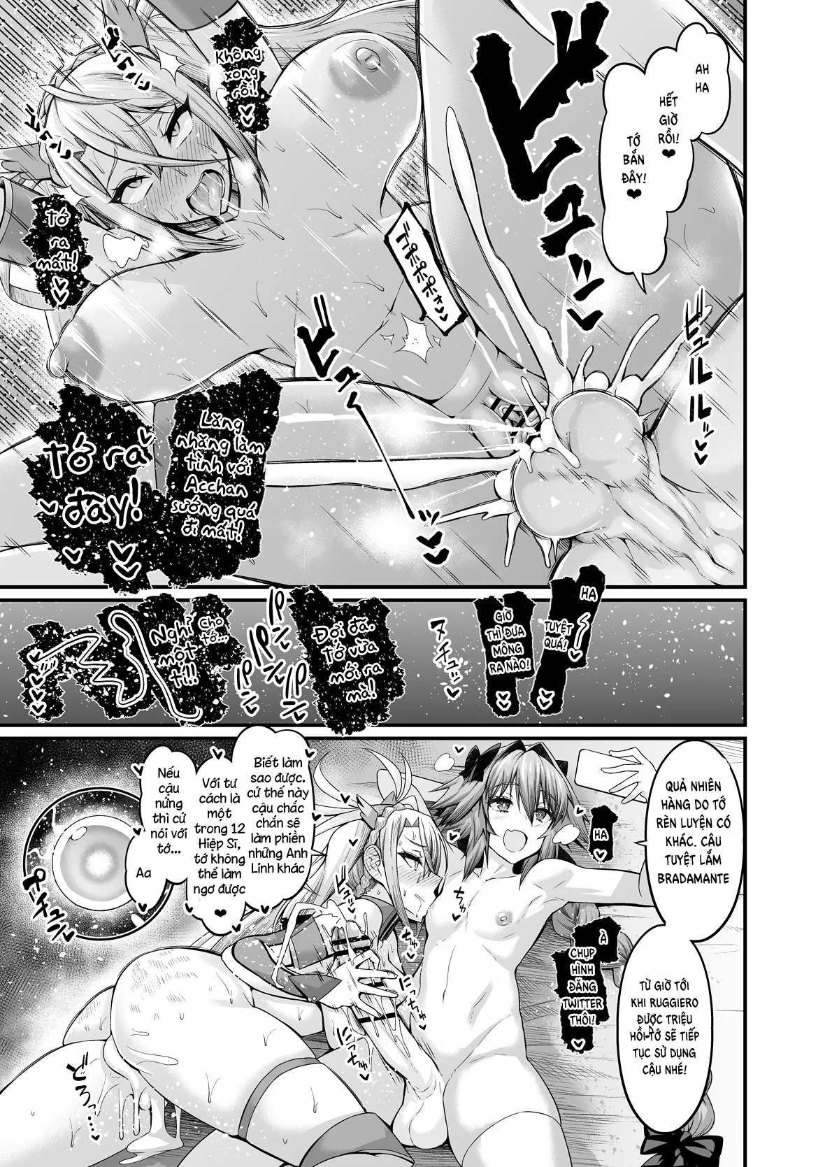 HentaiVN.net - Ảnh 4 - Tổng hợp truyện vẽ bởi Ankoman [アストルフォ、ジャンヌと仲良くする, Mizugi Suzuka Gozen Netorase kara no Gachi Netorare] - Astolfo, Bradamante to Issho ni Training