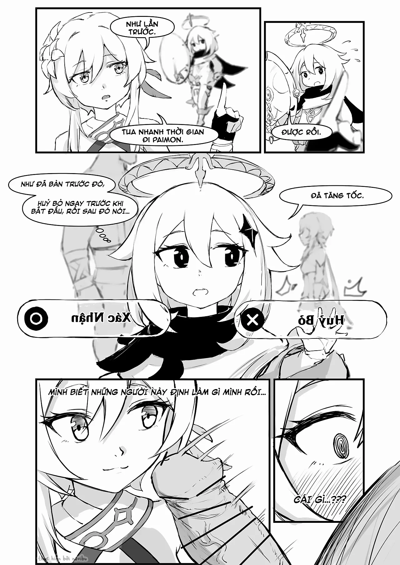 HentaiVN.net - Ảnh 19 - Paimon, tua nhanh thời gian lên! [派蒙啊，加速时间吧！] - 1 bắn... à nhầm, 1 roll