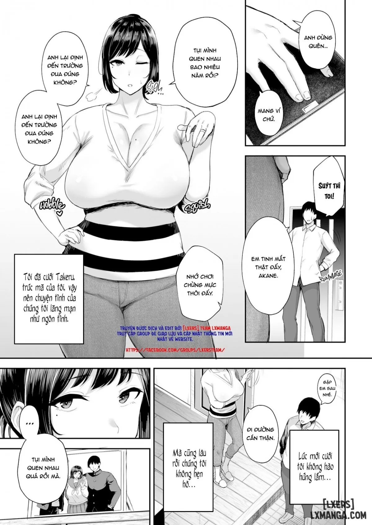 HentaiVN.net - Ảnh 3 - Netorareta Bakunyuu Osananajimi Tsuma Akane -Mukashikkara Shinyuu (SeFri) to Yarimakuri Deshita lol - Oneshot