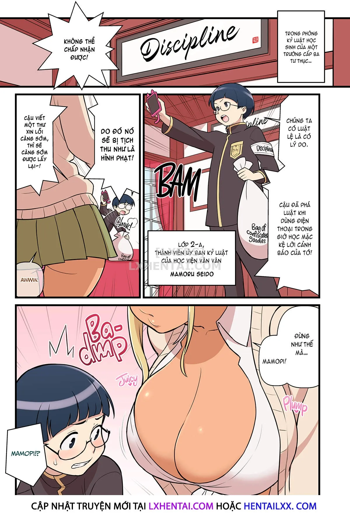 HentaiVN.net - Ảnh 5 - Bimbo Gal VS the Disciplinary Squad [Kuro Gal VS Fuuki Iin - Black Gal VS Prefect] - Chap 1