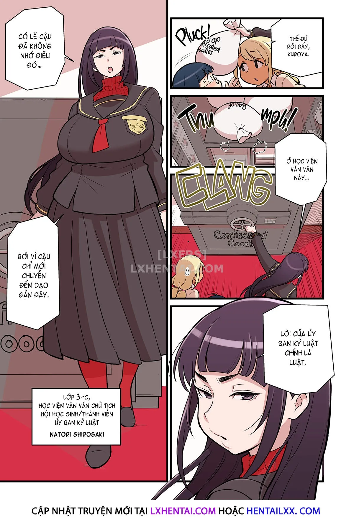 HentaiVN.net - Ảnh 7 - Bimbo Gal VS the Disciplinary Squad [Kuro Gal VS Fuuki Iin - Black Gal VS Prefect] - Chap 1