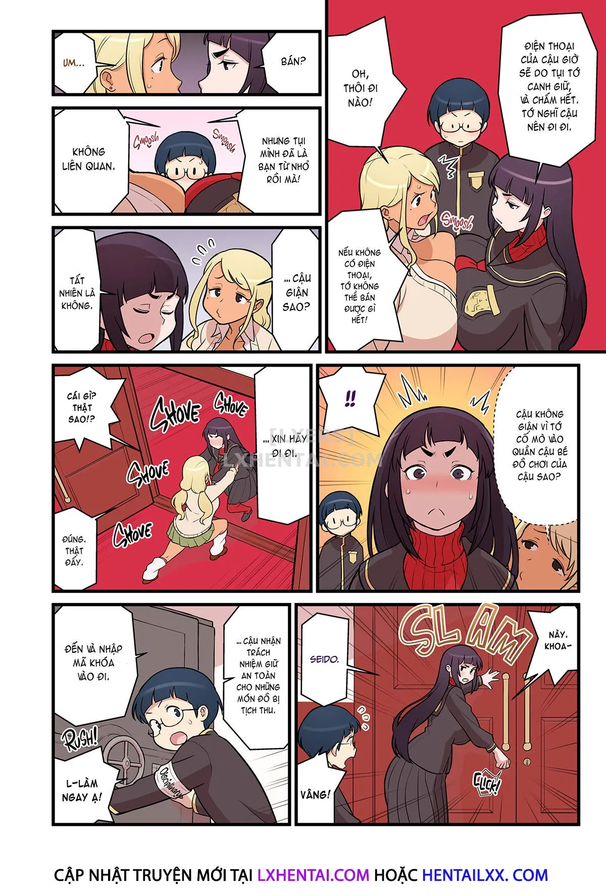 HentaiVN.net - Ảnh 8 - Bimbo Gal VS the Disciplinary Squad [Kuro Gal VS Fuuki Iin - Black Gal VS Prefect] - Chap 1