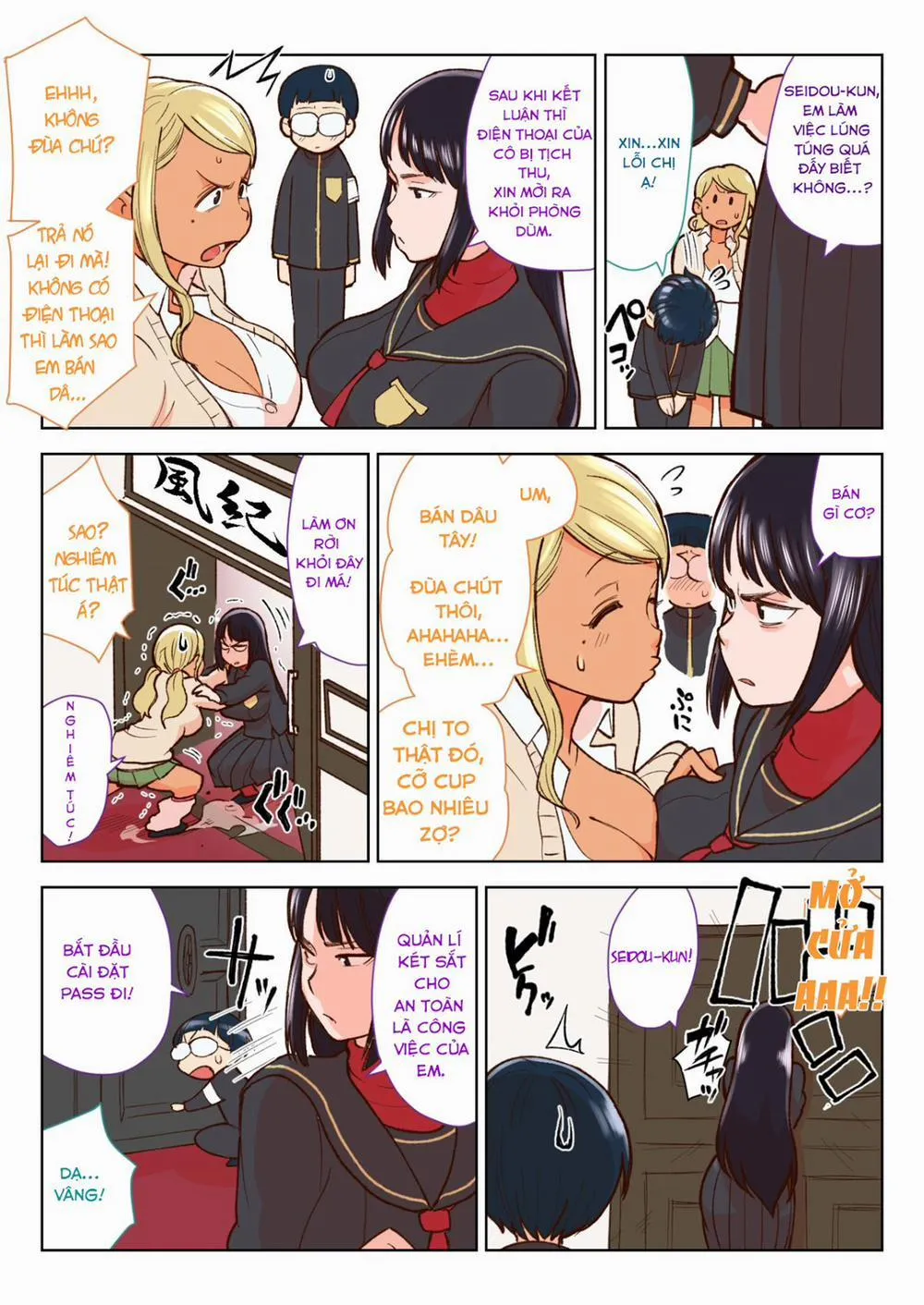 HentaiVN.net - Ảnh 5 - Bimbo Gal VS the Disciplinary Squad [Kuro Gal VS Fuuki Iin - Black Gal VS Prefect] - Chương 1