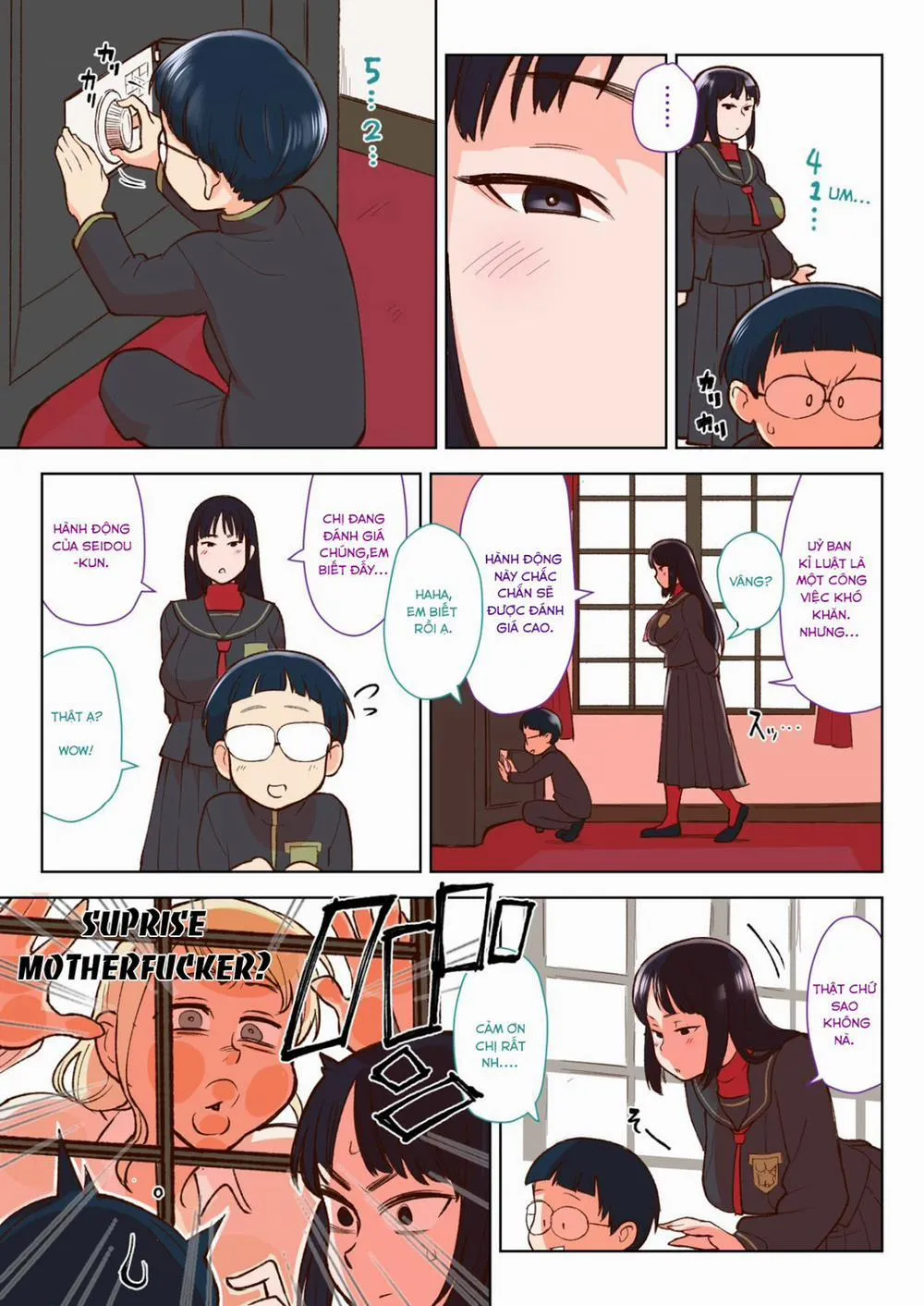 HentaiVN.net - Ảnh 6 - Bimbo Gal VS the Disciplinary Squad [Kuro Gal VS Fuuki Iin - Black Gal VS Prefect] - Chương 1