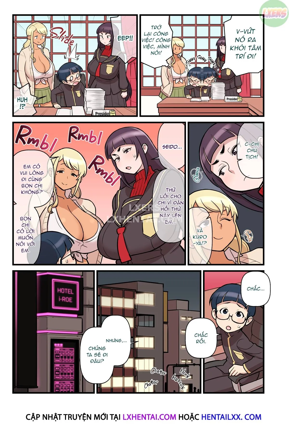 HentaiVN.net - Ảnh 13 - Bimbo Gal VS the Disciplinary Squad [Kuro Gal VS Fuuki Iin - Black Gal VS Prefect] - Chap 2