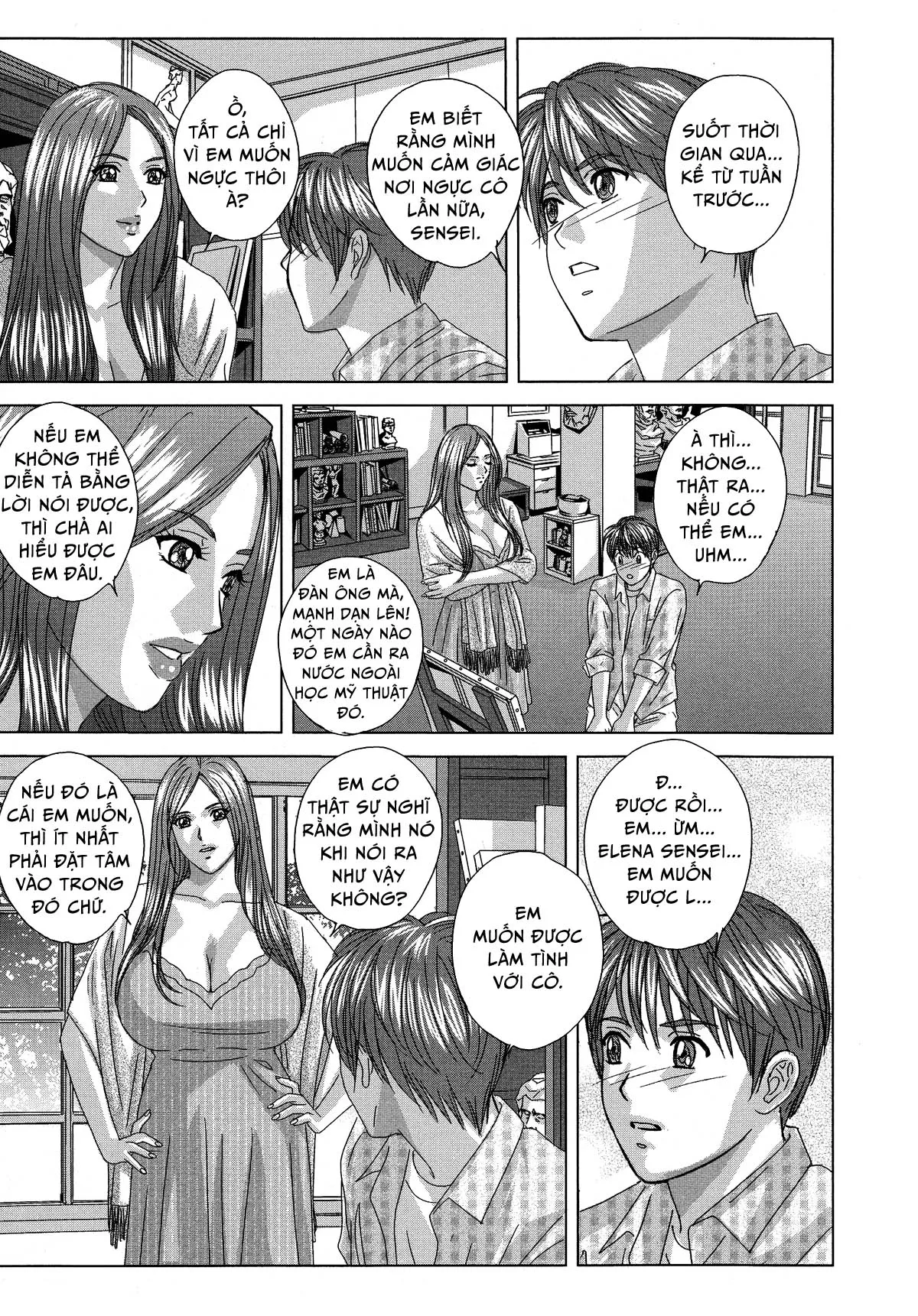 HentaiVN.net - Ảnh 9 - Dear My Mother - Chap 8.5 Ngoại truyện - Elena Sensei quyến rũ - End Volume 1