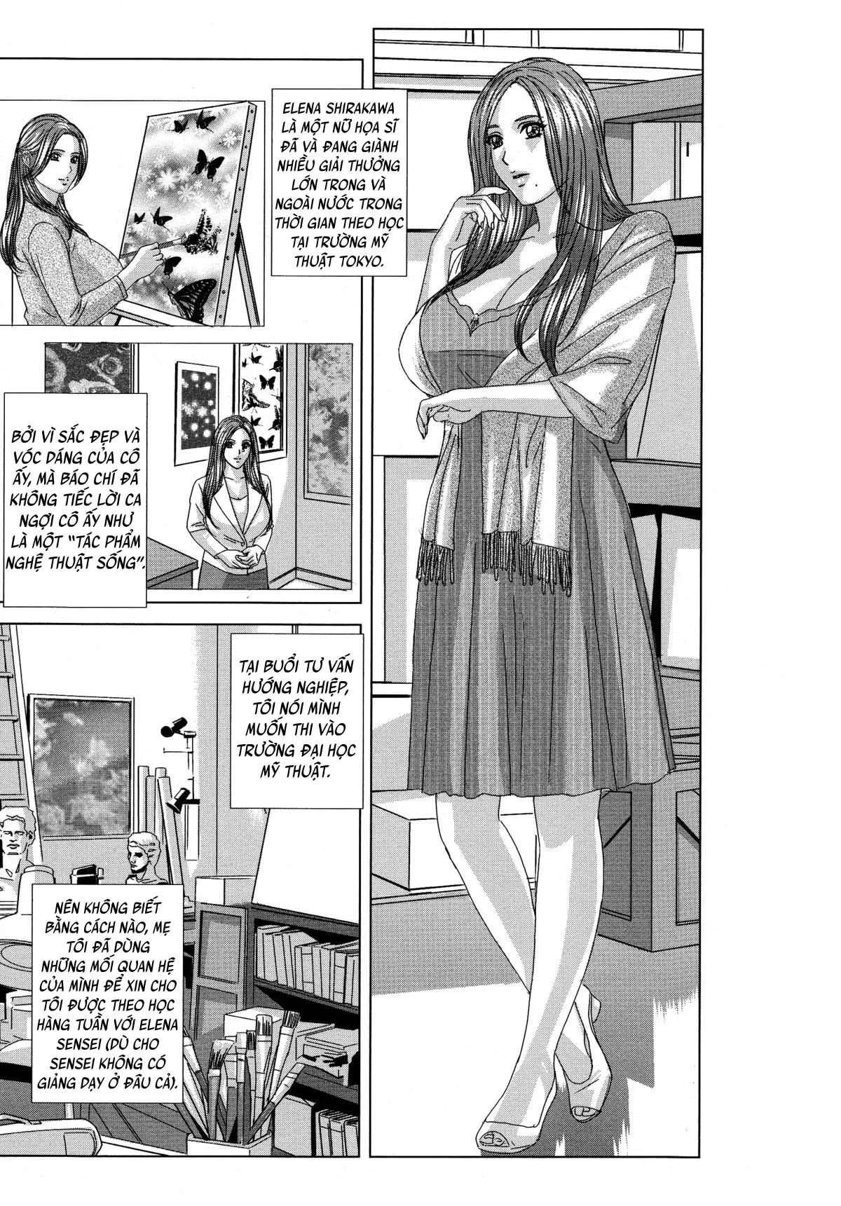 HentaiVN.net - Ảnh 3 - Dear My Mother - Chap 8.5 Ngoại truyện - Elena Sensei quyến rũ - End Volume 1