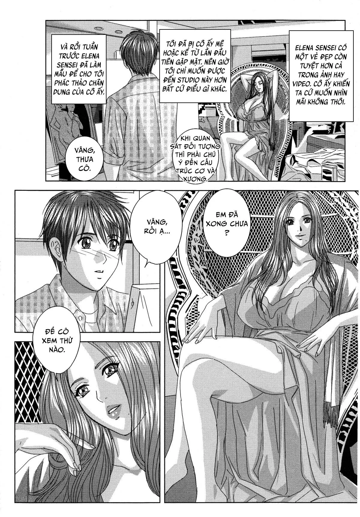 HentaiVN.net - Ảnh 4 - Dear My Mother - Chap 8.5 Ngoại truyện - Elena Sensei quyến rũ - End Volume 1