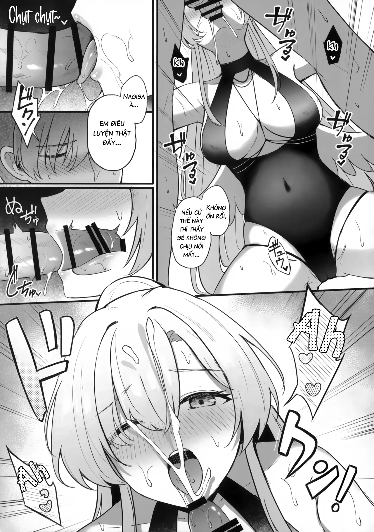 HentaiVN.net - Ảnh 4 - Ký ức mùa hè của Nagisa - Blue Archive - One shot khô dái nhưng bị ngắn