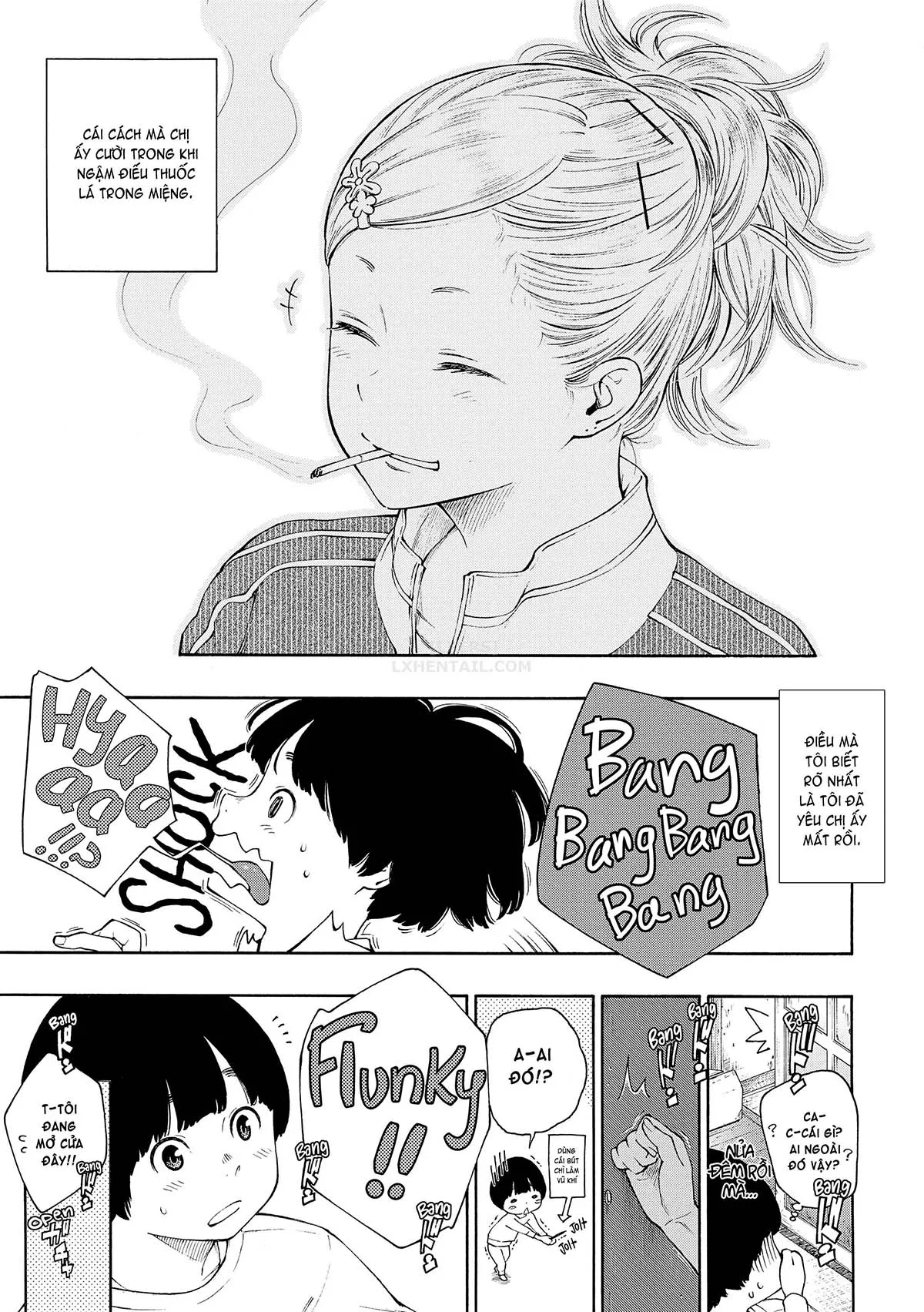 HentaiVN.net - Ảnh 8 - Deep Blue Static [10; Irregular; Little Bathroom Flower; Lovers; Blooming Love; Liberation Zone; Inequality Sign; Get Well Et Cetera; Chilly Rain, Tender You; My Sweet Cat] - Chap 5 - Blooming Love