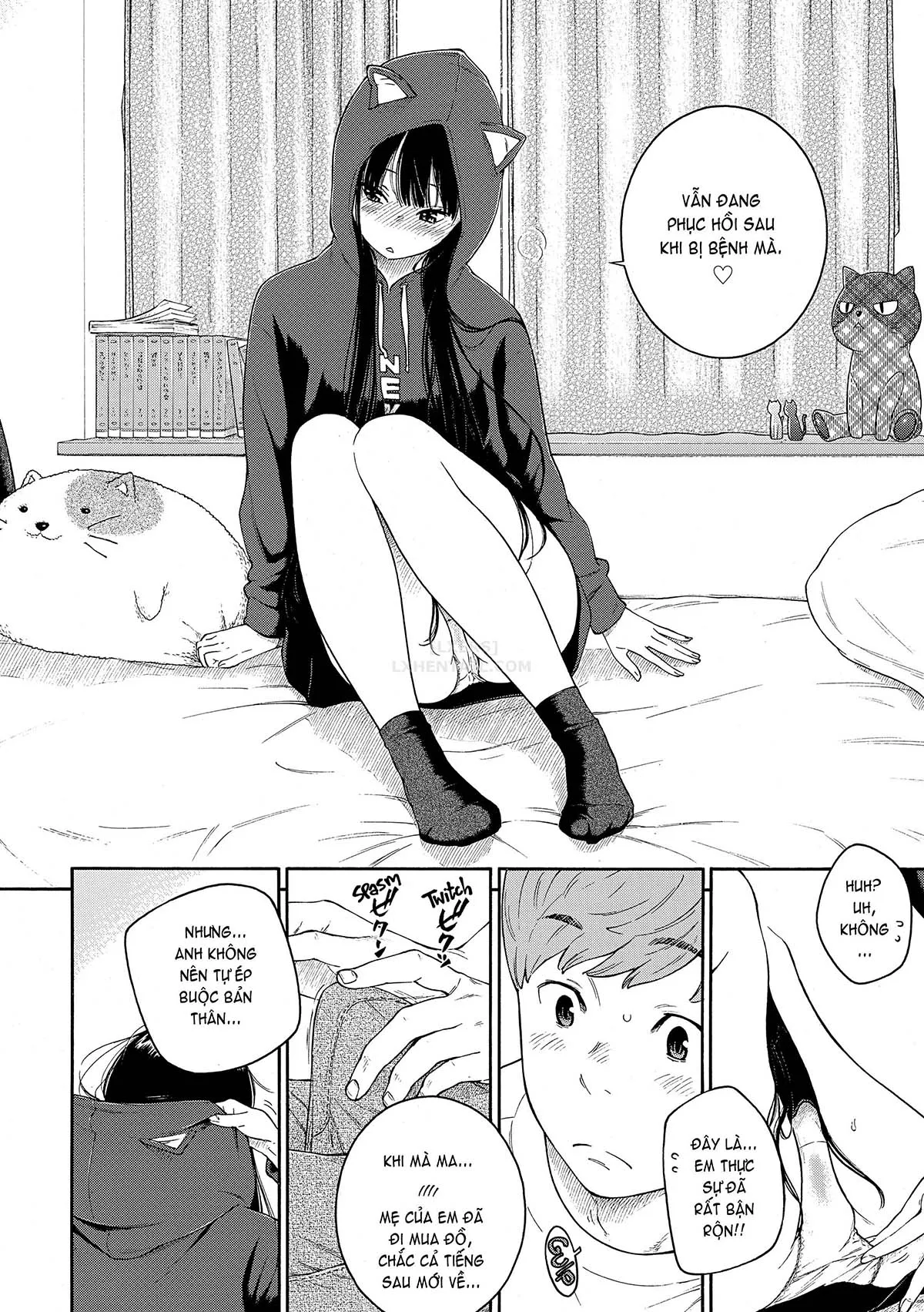 HentaiVN.net - Ảnh 9 - Deep Blue Static [10; Irregular; Little Bathroom Flower; Lovers; Blooming Love; Liberation Zone; Inequality Sign; Get Well Et Cetera; Chilly Rain, Tender You; My Sweet Cat] - Chap 8 - Get Well Et Cetera