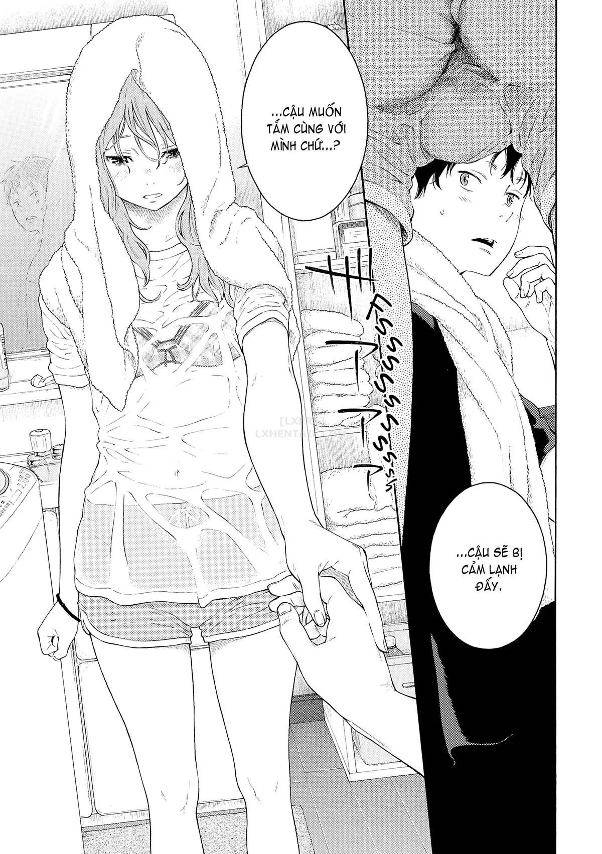 HentaiVN.net - Ảnh 8 - Deep Blue Static [10; Irregular; Little Bathroom Flower; Lovers; Blooming Love; Liberation Zone; Inequality Sign; Get Well Et Cetera; Chilly Rain, Tender You; My Sweet Cat] - Chap 9 - Chilly Rain, Tender You