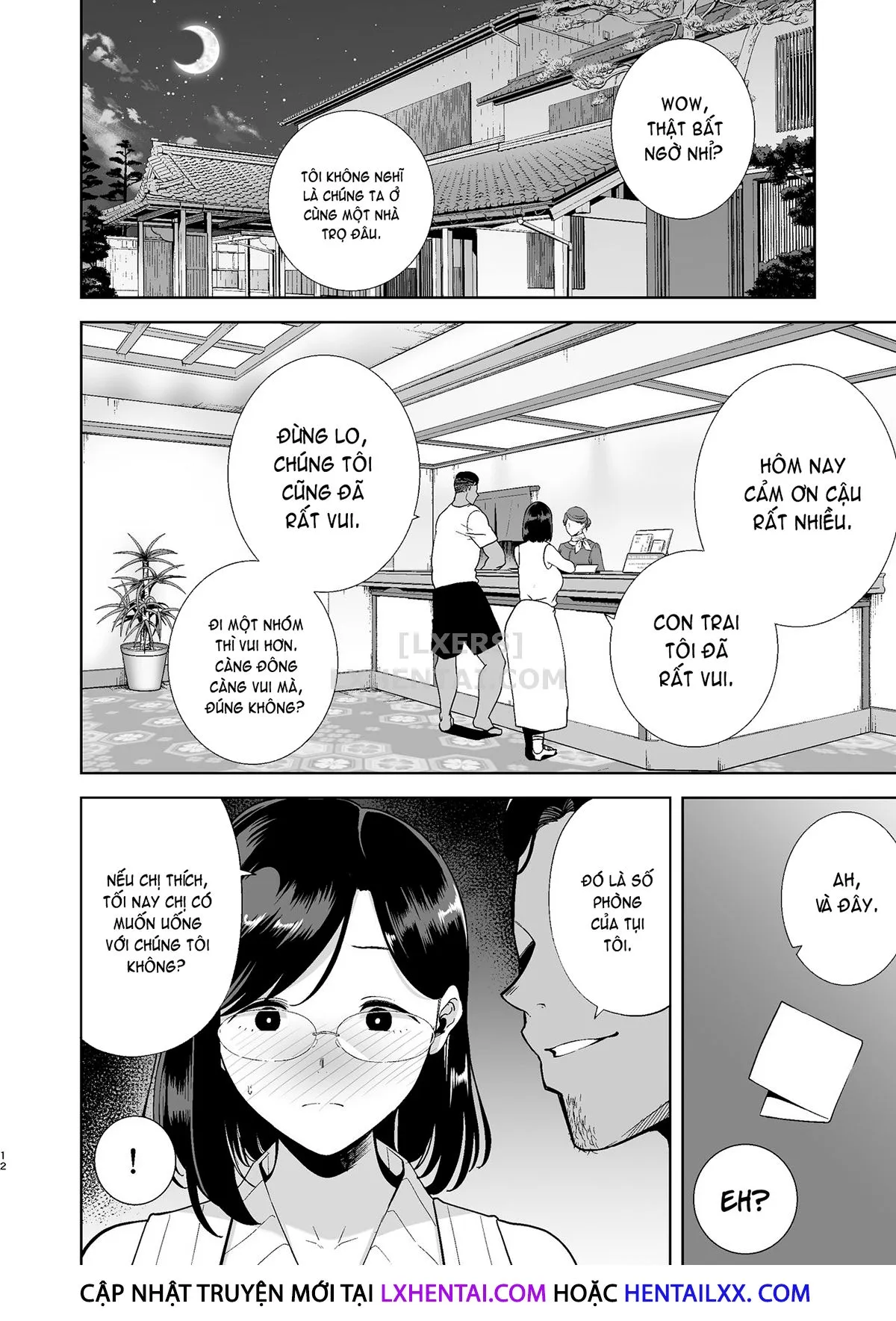 HentaiVN.net - Ảnh 12 - Natsuzuma ~Natsu, Ryokan, Nanpa Otoko-Tachi Ni Ochita Tsuma~ - Chap 1 - Có che