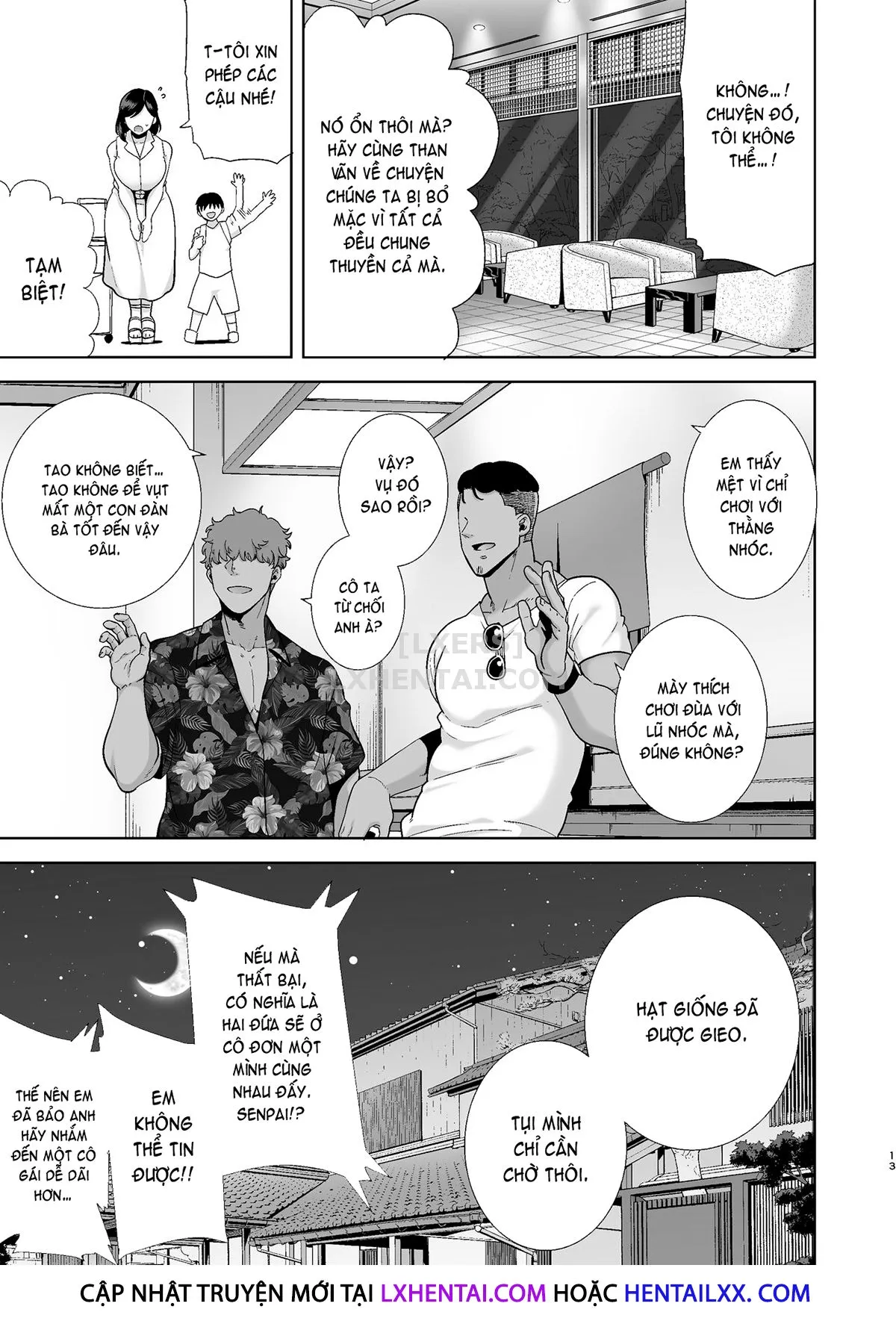 HentaiVN.net - Ảnh 13 - Natsuzuma ~Natsu, Ryokan, Nanpa Otoko-Tachi Ni Ochita Tsuma~ - Chap 1 - Có che