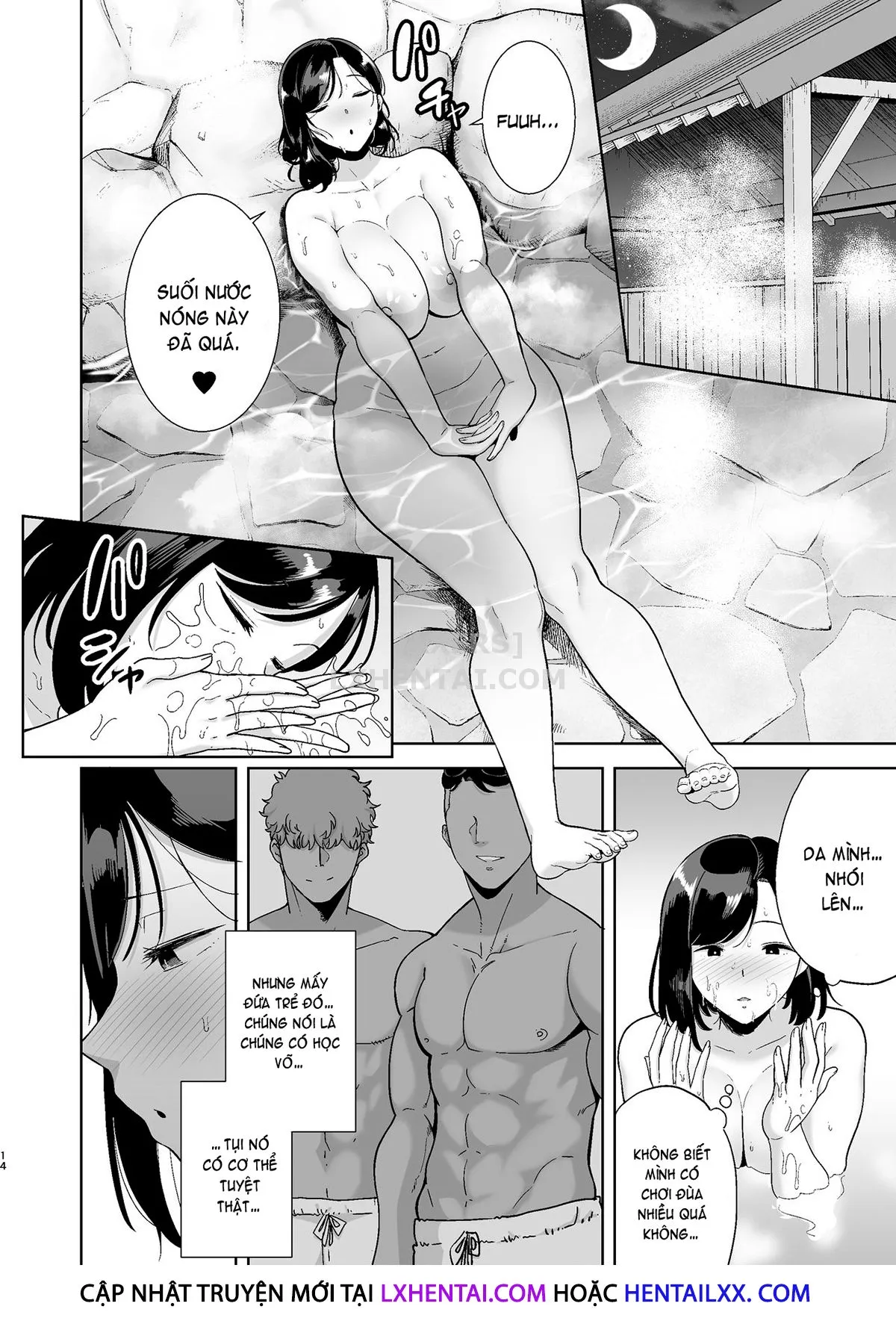 HentaiVN.net - Ảnh 14 - Natsuzuma ~Natsu, Ryokan, Nanpa Otoko-Tachi Ni Ochita Tsuma~ - Chap 1 - Có che