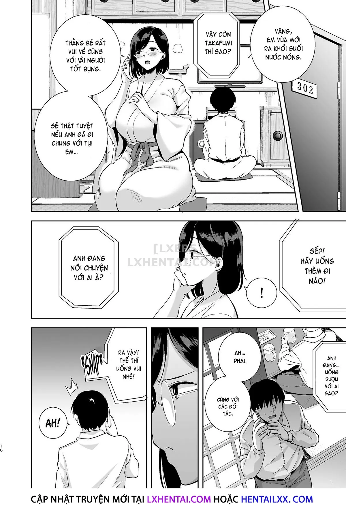 HentaiVN.net - Ảnh 16 - Natsuzuma ~Natsu, Ryokan, Nanpa Otoko-Tachi Ni Ochita Tsuma~ - Chap 1 - Có che