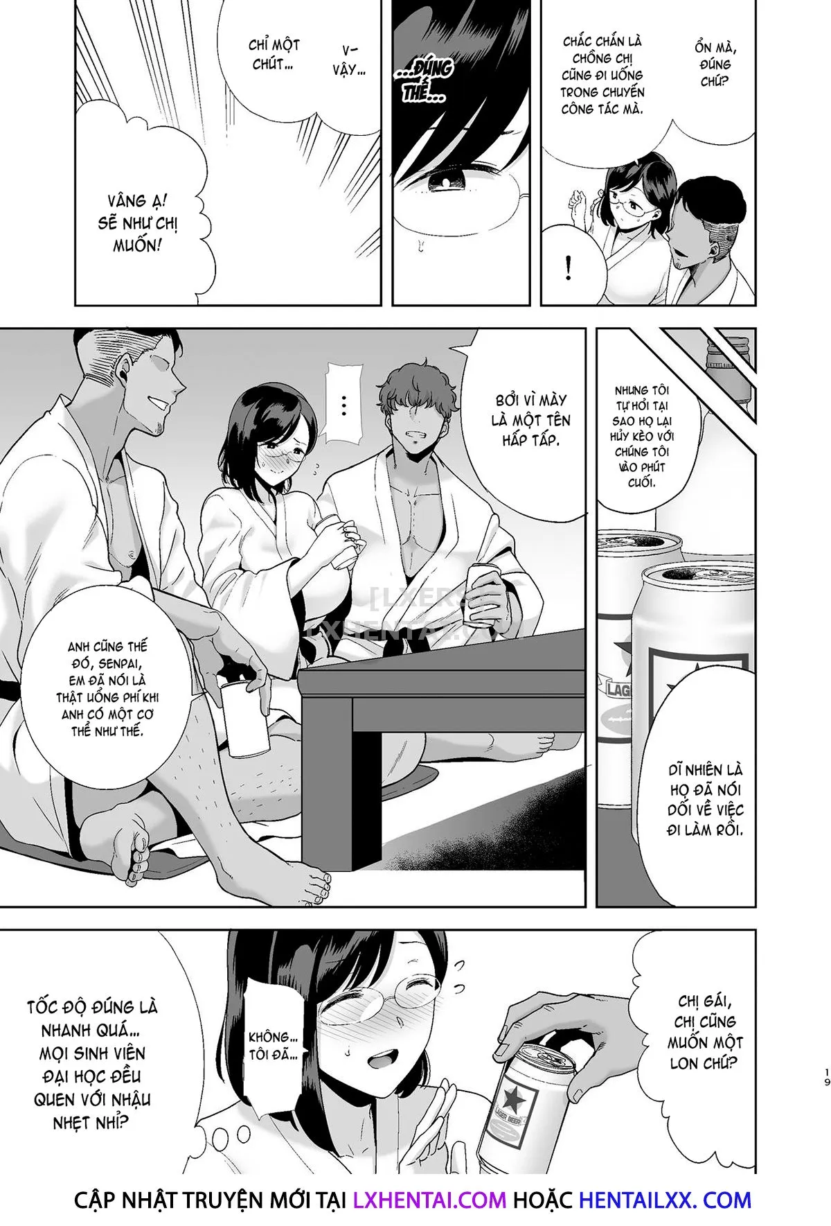HentaiVN.net - Ảnh 19 - Natsuzuma ~Natsu, Ryokan, Nanpa Otoko-Tachi Ni Ochita Tsuma~ - Chap 1 - Có che