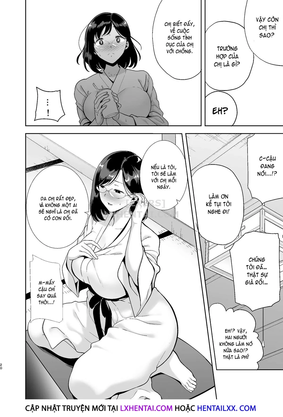 HentaiVN.net - Ảnh 20 - Natsuzuma ~Natsu, Ryokan, Nanpa Otoko-Tachi Ni Ochita Tsuma~ - Chap 1 - Có che