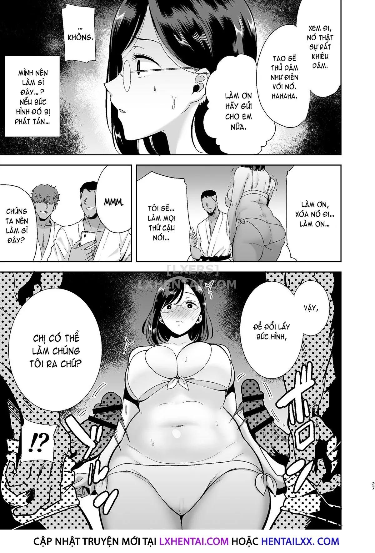 HentaiVN.net - Ảnh 27 - Natsuzuma ~Natsu, Ryokan, Nanpa Otoko-Tachi Ni Ochita Tsuma~ - Chap 1 - Có che