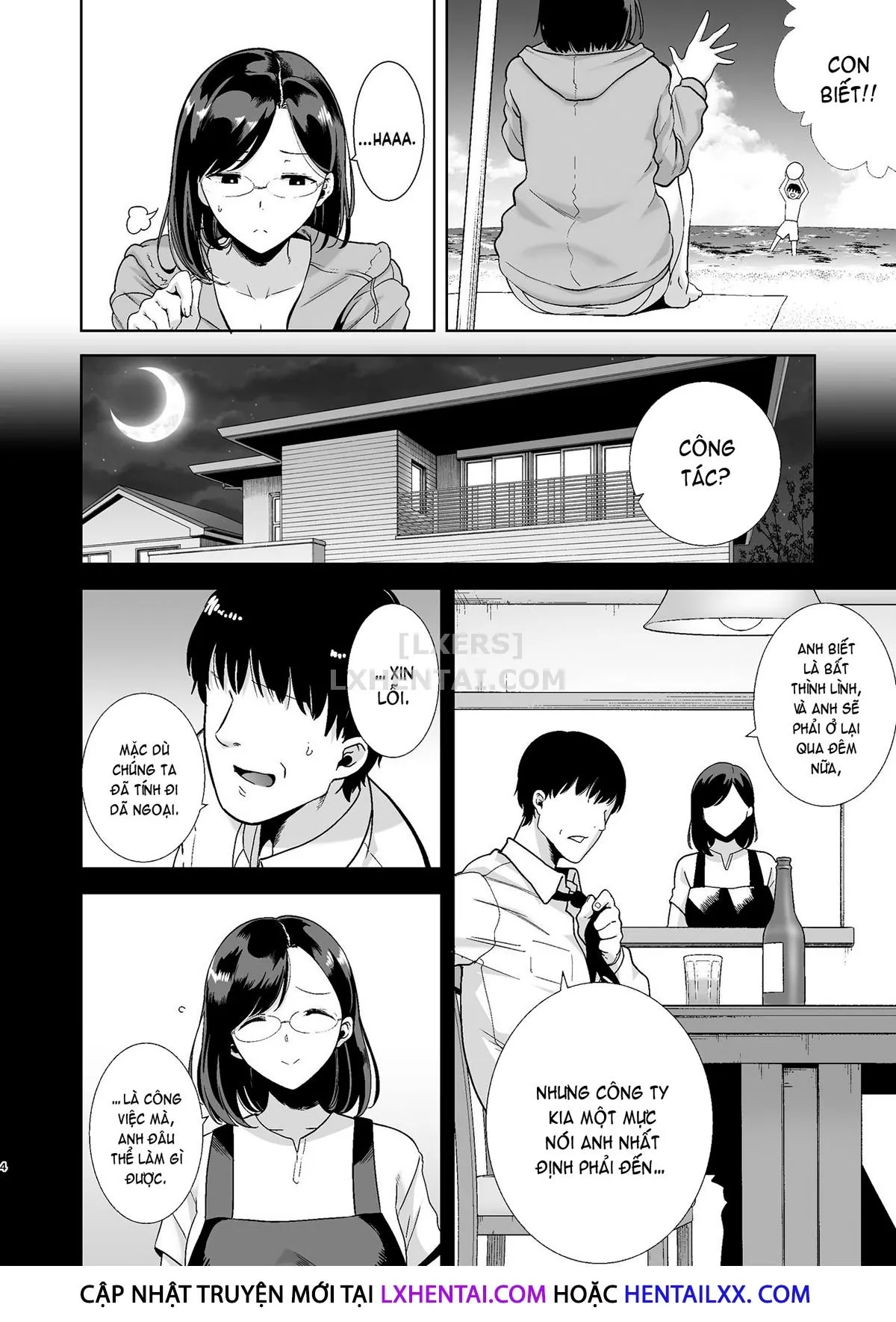 HentaiVN.net - Ảnh 4 - Natsuzuma ~Natsu, Ryokan, Nanpa Otoko-Tachi Ni Ochita Tsuma~ - Chap 1 - Có che