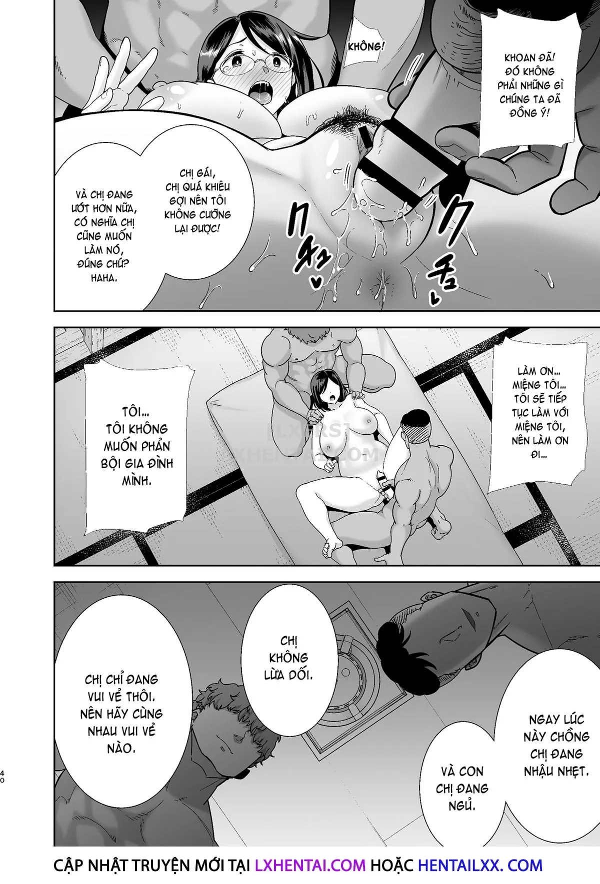 HentaiVN.net - Ảnh 40 - Natsuzuma ~Natsu, Ryokan, Nanpa Otoko-Tachi Ni Ochita Tsuma~ - Chap 1 - Có che