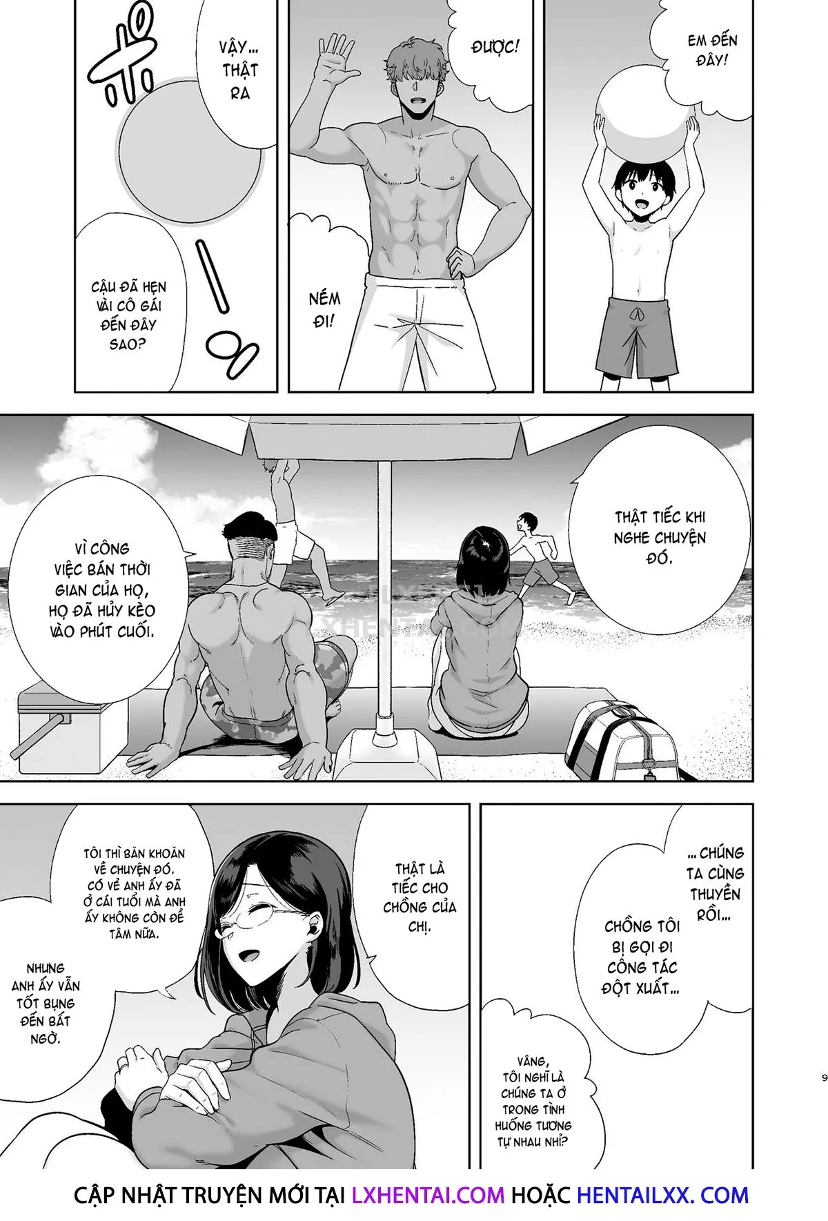 HentaiVN.net - Ảnh 9 - Natsuzuma ~Natsu, Ryokan, Nanpa Otoko-Tachi Ni Ochita Tsuma~ - Chap 1 - Có che