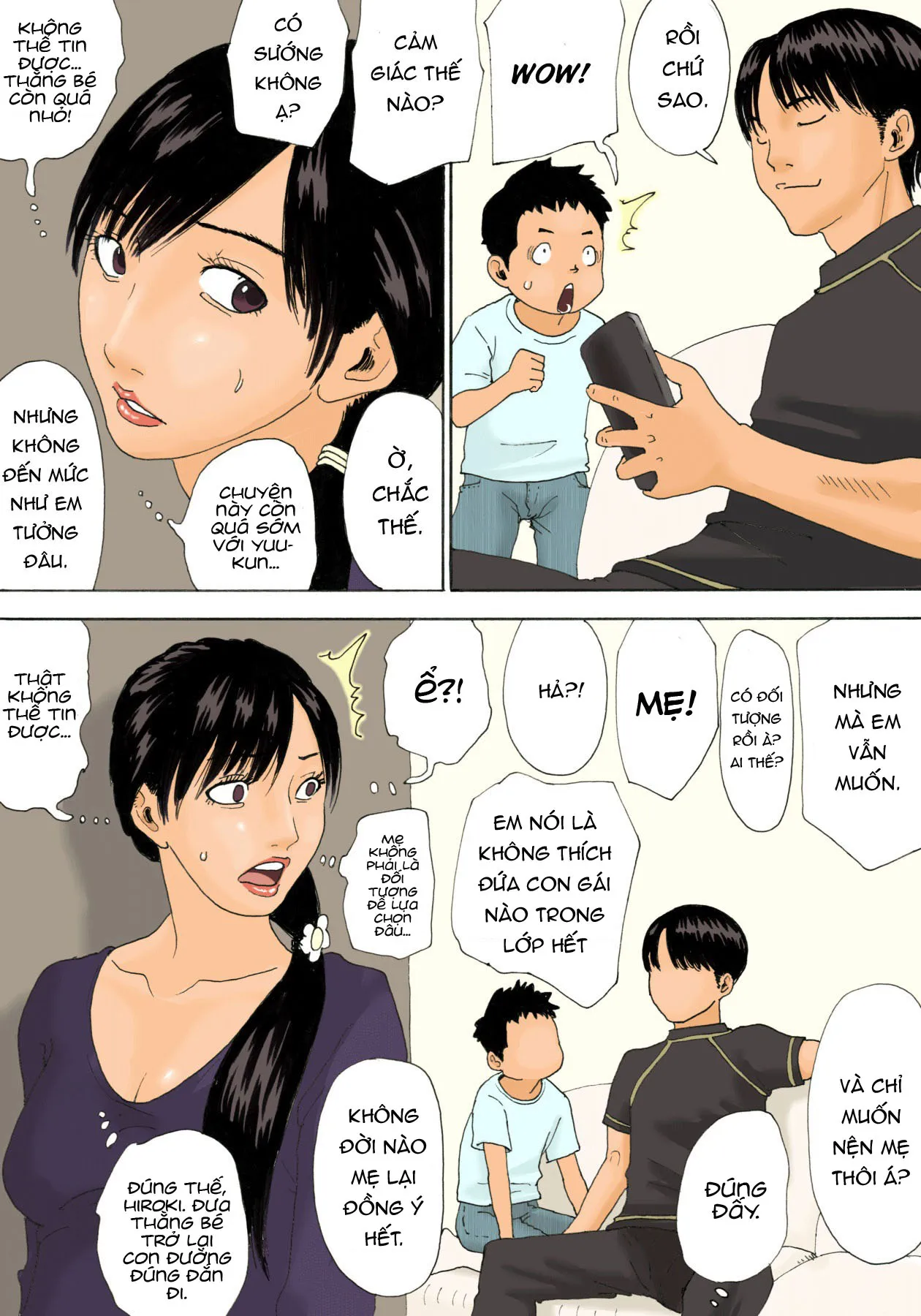 HentaiVN.net - Ảnh 4 - Ngủ Đi Mẹ Ơi [Putting Mom to Slep; Mama o Nemurasete] - Oneshot