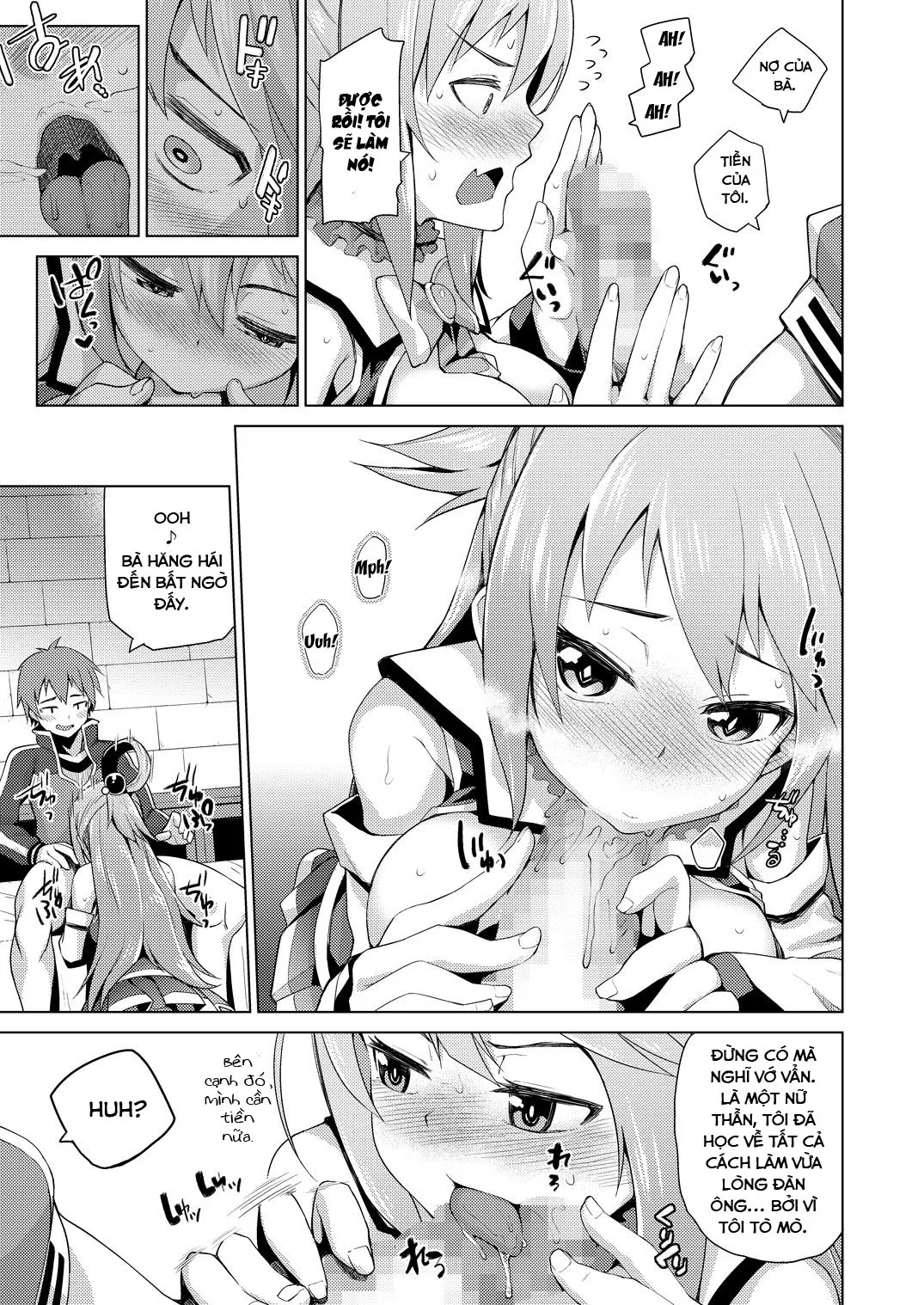 HentaiVN.net - Ảnh 10 - Nữ thần vô dụng [Damegami-sama no Succubus Beit! , 駄女神さまのサキュバスバイト! , Kono Damegami-sama ni Zecchou o!! , この駄女神さまに絶頂を!!] - Chap 1: Nữ thần vô dụng