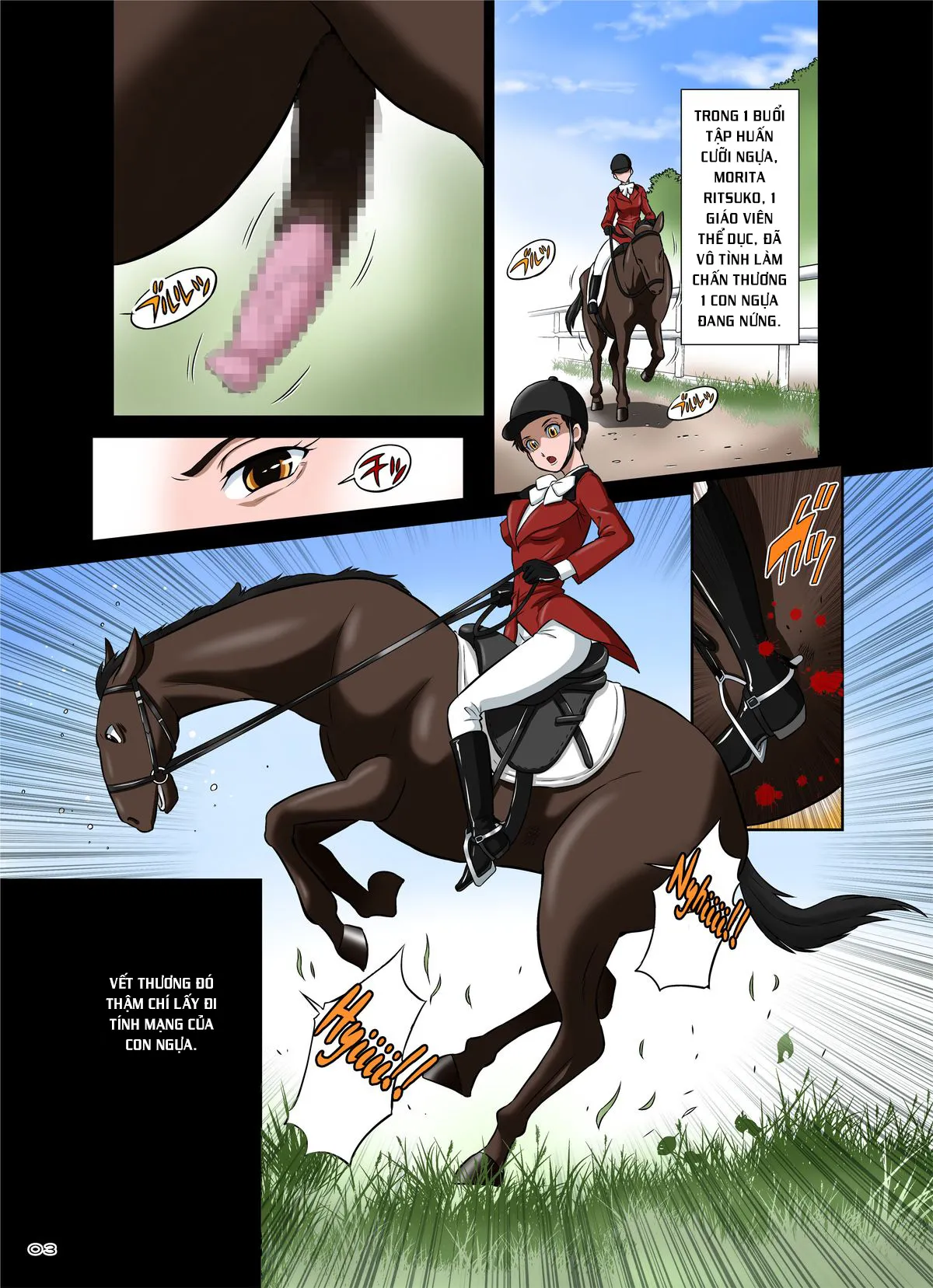 HentaiVN.net - Ảnh 4 - Cô gái với con trym ngựa [3-nen B-gumi Manami Sensei ~Futanari Taiiku Kyoushi - Morita Ritsuko~; Instructor of Junior Class B and Hung Like a Horse, Futanari Gym Teacher Morita Ritsuko] - Oneshot