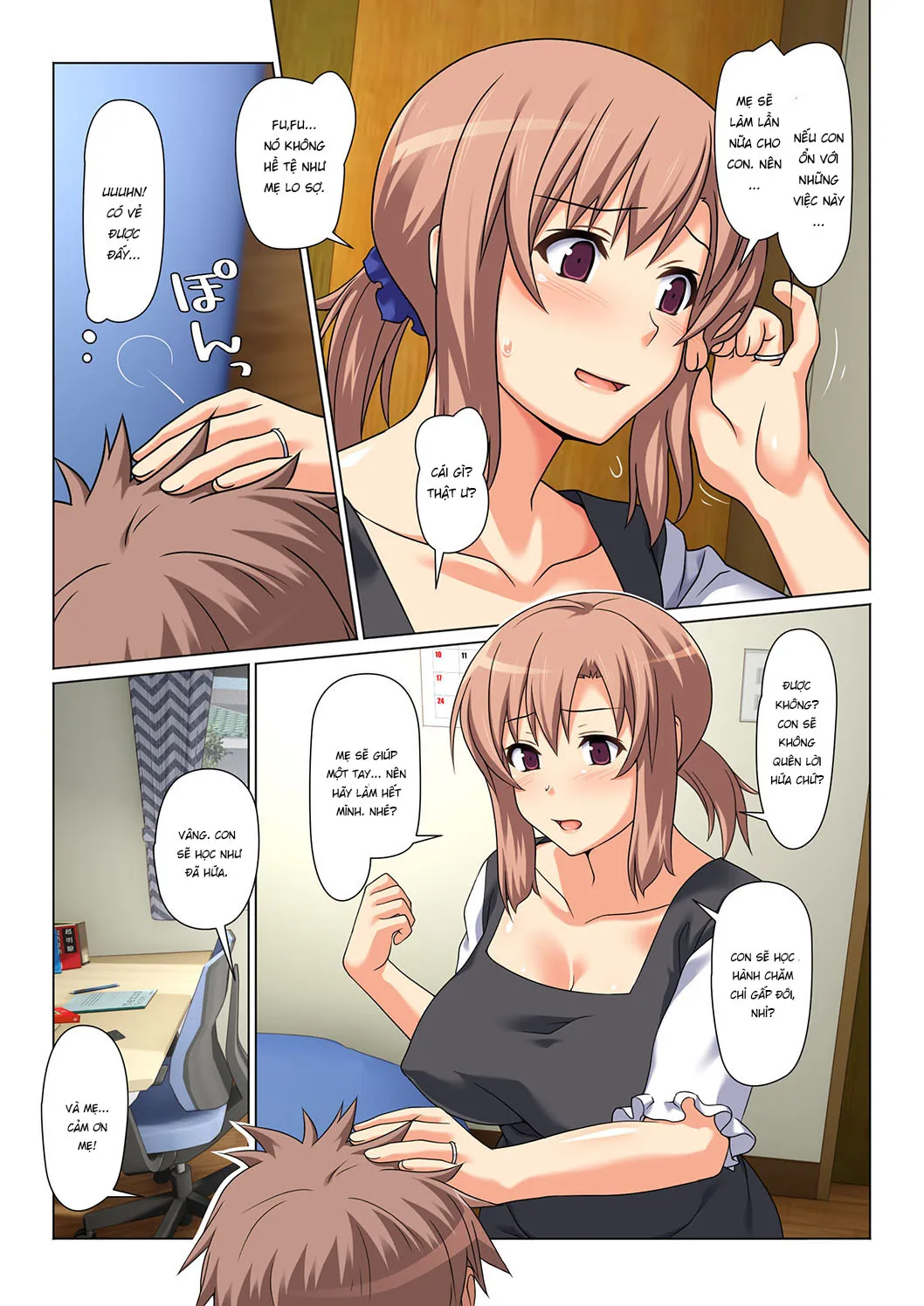 HentaiVN.net - Ảnh 11 - Điều kiện để được mây mưa với mẹ [Mom Will Put Out Everyday] - Chap 1