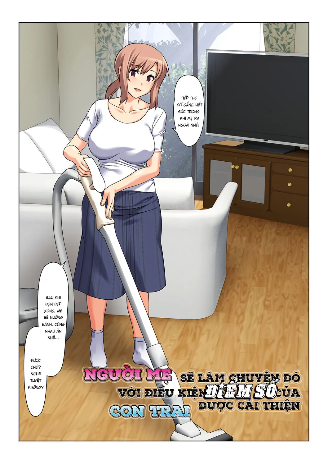 HentaiVN.net - Ảnh 12 - Điều kiện để được mây mưa với mẹ [Mom Will Put Out Everyday] - Chap 1