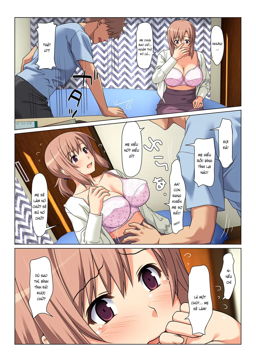 HentaiVN.net - Ảnh 15 - Điều kiện để được mây mưa với mẹ [Mom Will Put Out Everyday] - Chap 1