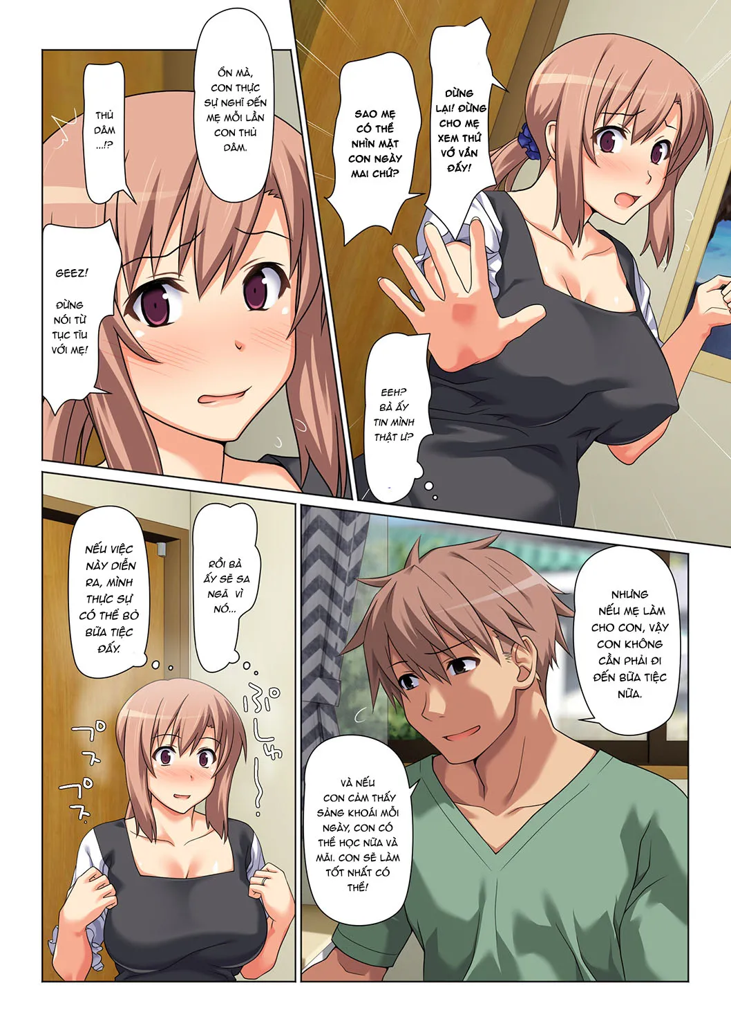 HentaiVN.net - Ảnh 4 - Điều kiện để được mây mưa với mẹ [Mom Will Put Out Everyday] - Chap 1
