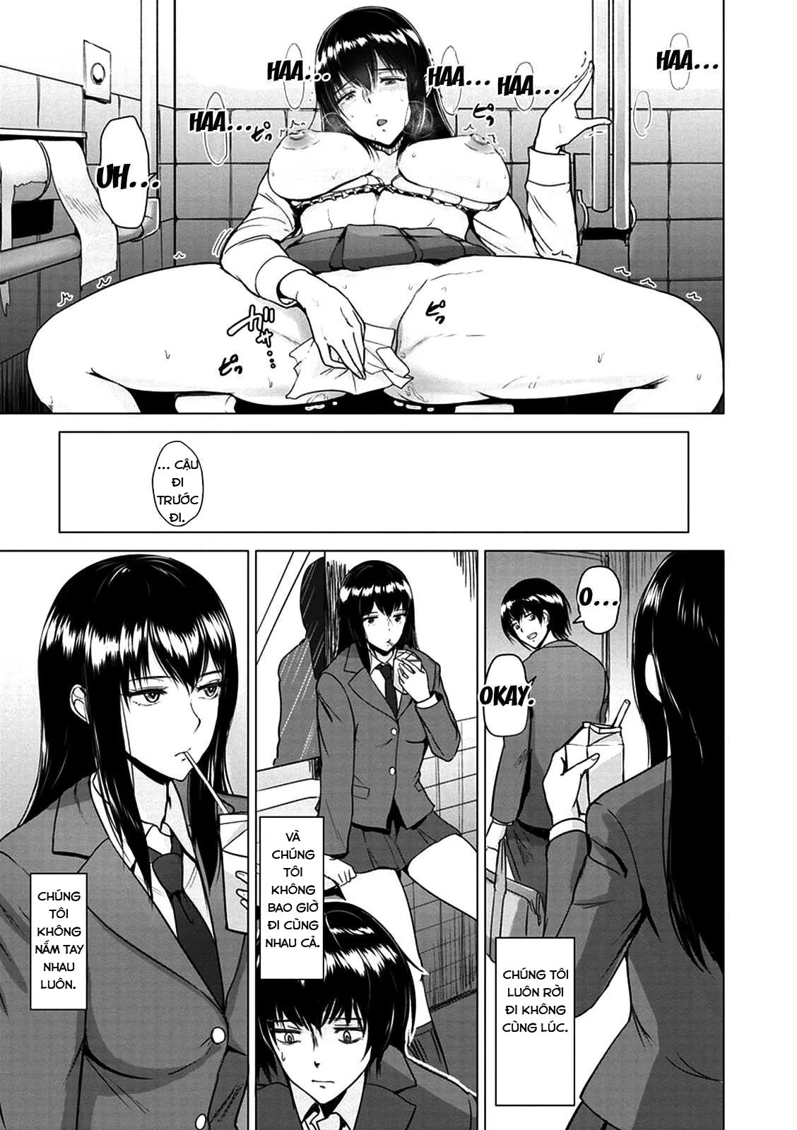 HentaiVN.net - Ảnh 10 - Kimi o Sasou Uzuki Ana - Chap 4: Hanazawa bạn tình tại nhà vệ sinh công cộng!