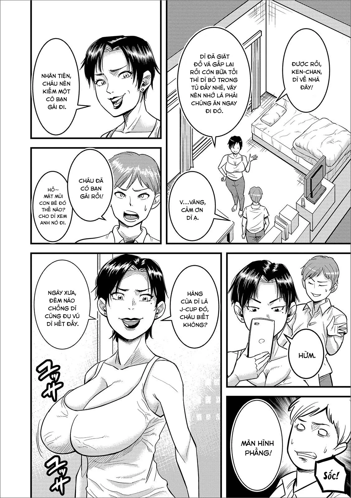 HentaiVN.net - Ảnh 3 - Bà dì khiêu gợi của tôi [Eroi Oba-san] - Oneshot