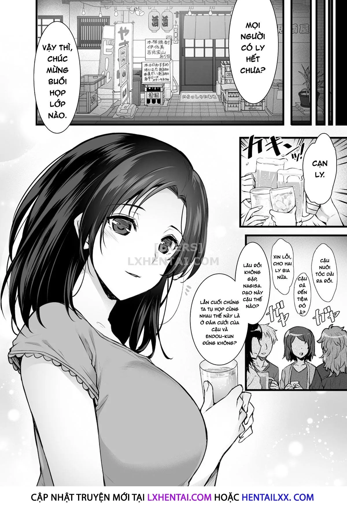 HentaiVN.net - Ảnh 4 - Tsuma no Hajimete no Otoko - Chap 1 - Có che