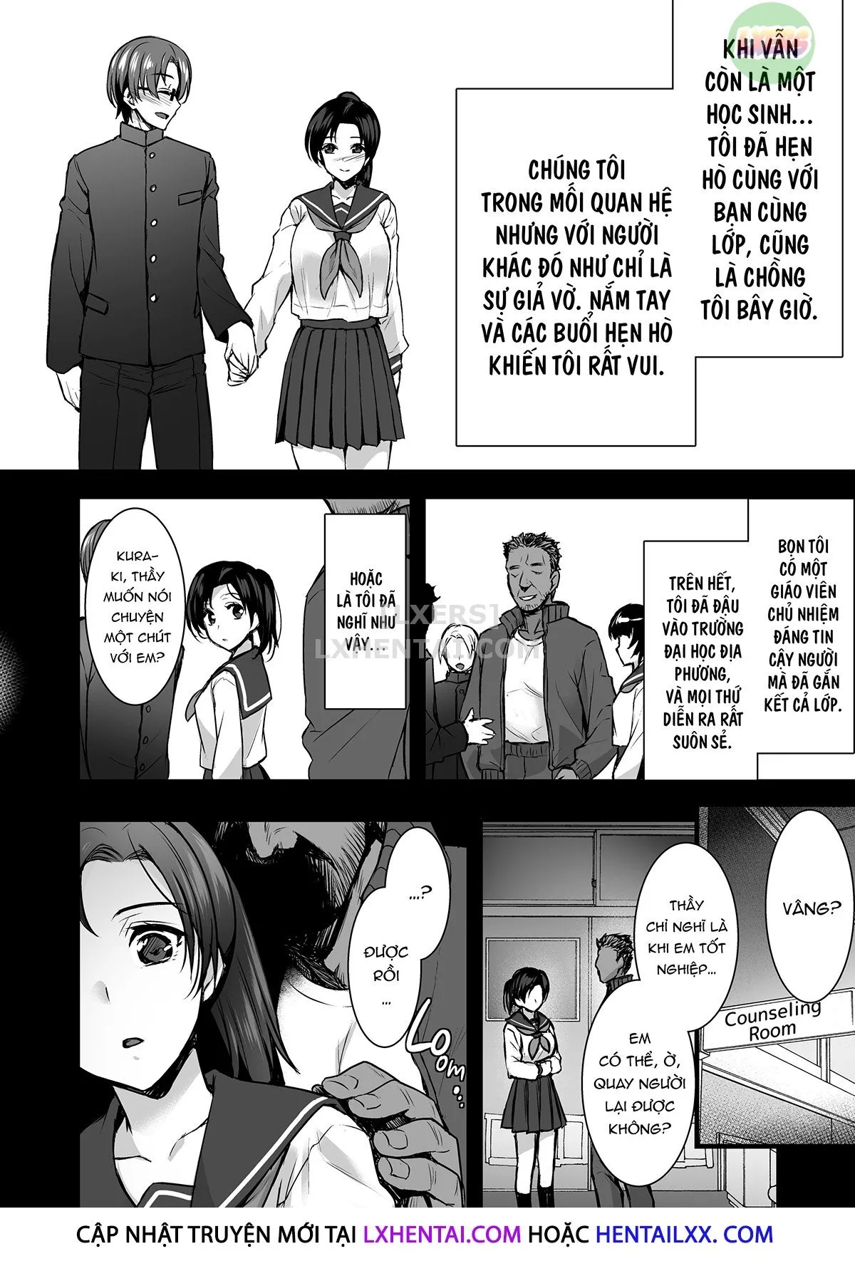 HentaiVN.net - Ảnh 8 - Tsuma no Hajimete no Otoko - Chap 1 - Không che