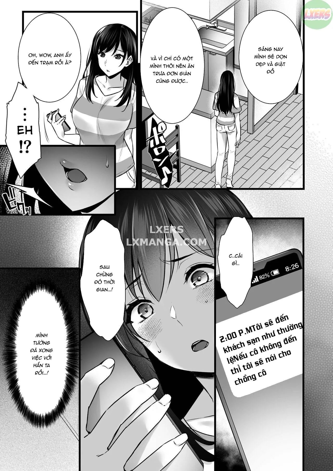 HentaiVN.net - Ảnh 7 - Tsuma no Hajimete no Otoko - Chap 2 - Có che